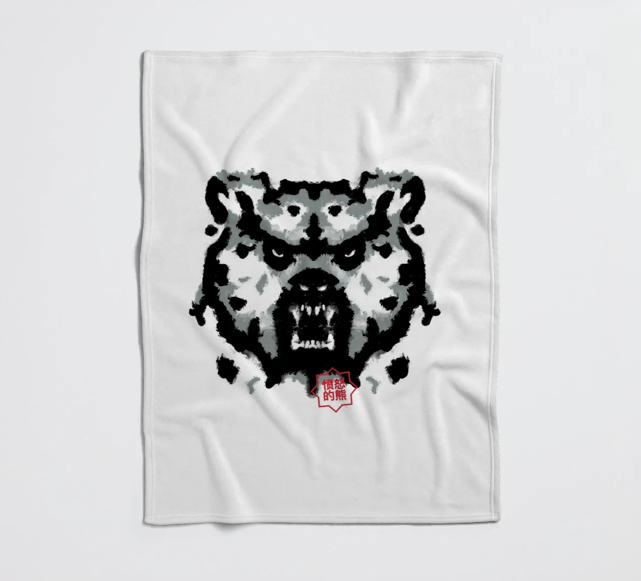 Bear Rorschach Test Fleecedecke von Tobe Fonseca
