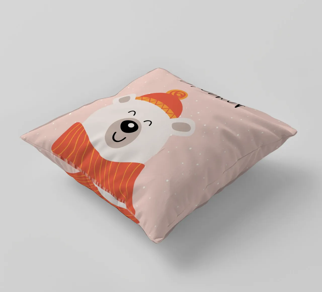 Maglione Tempo Carino Orso di Natale cuscino da pdigitalprints