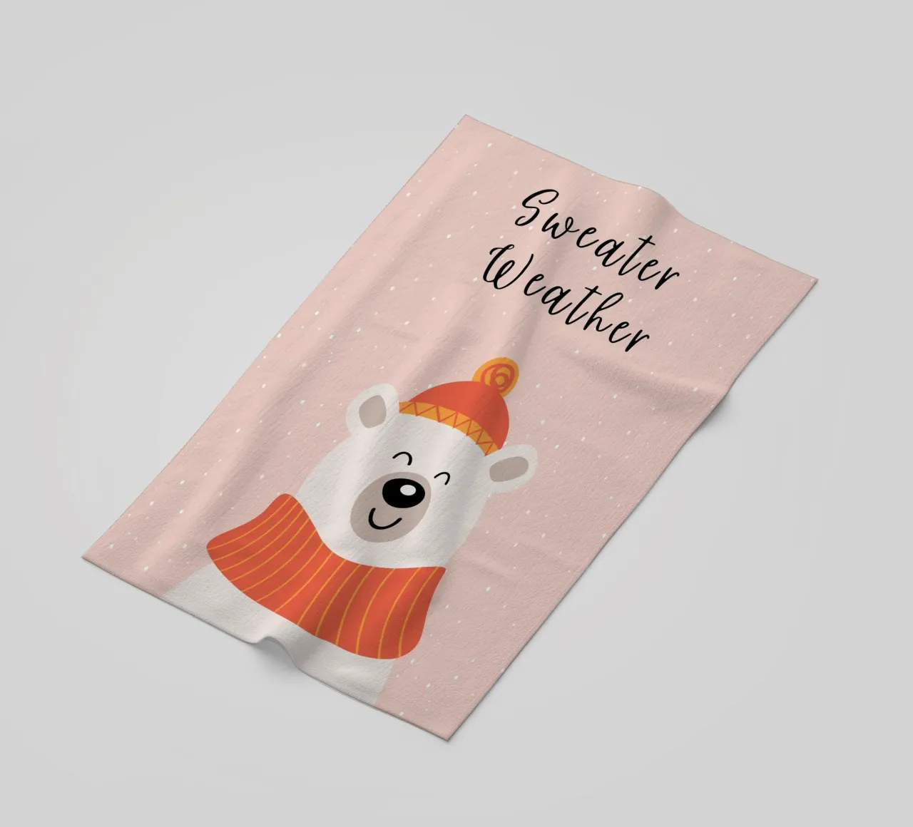 Maglione Tempo Carino Orso di Natale telo mare da pdigitalprints