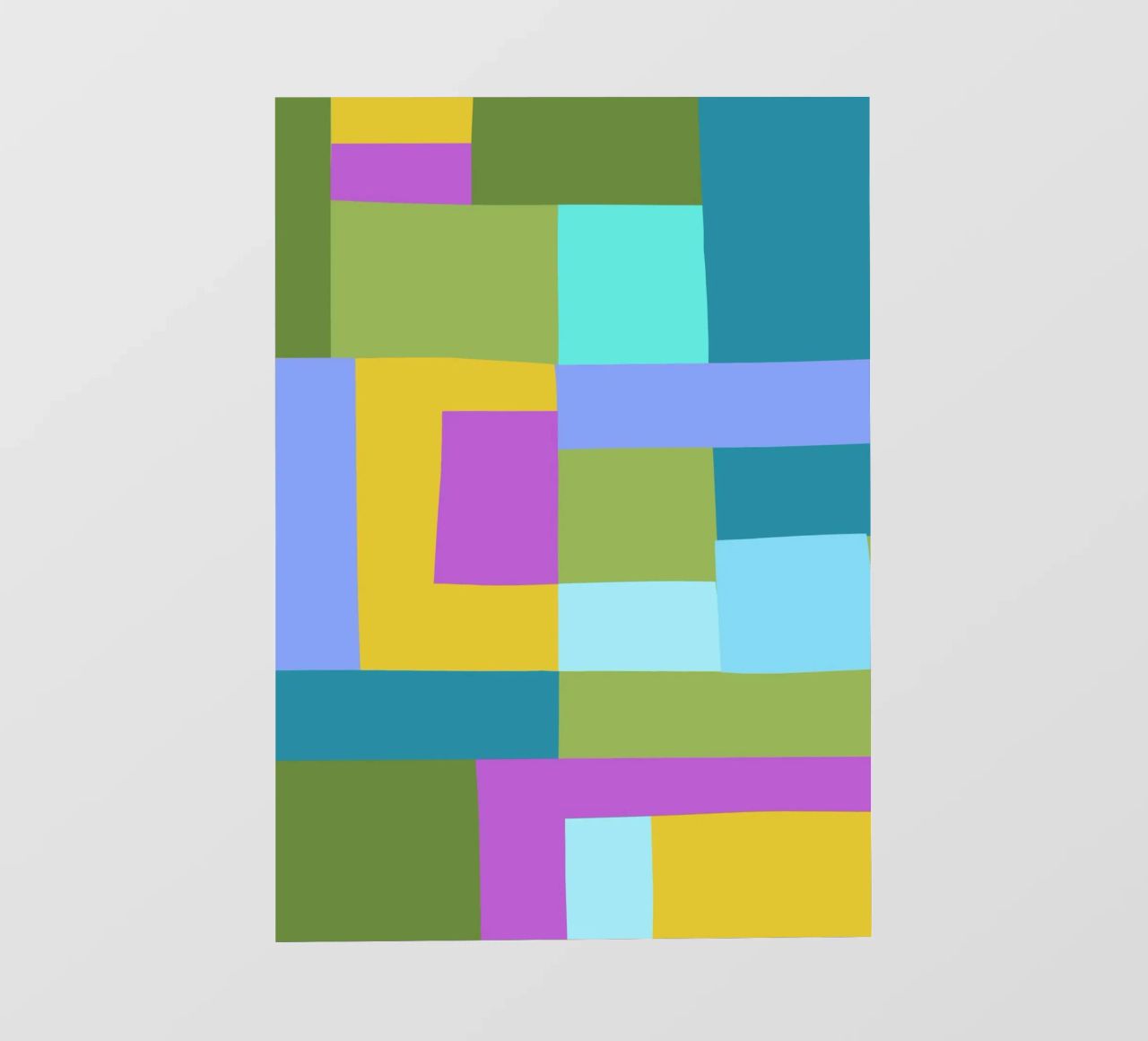 Mosaic Brights 3 | Green, Blue, Purple, Gold papier peint photo de sabidussi