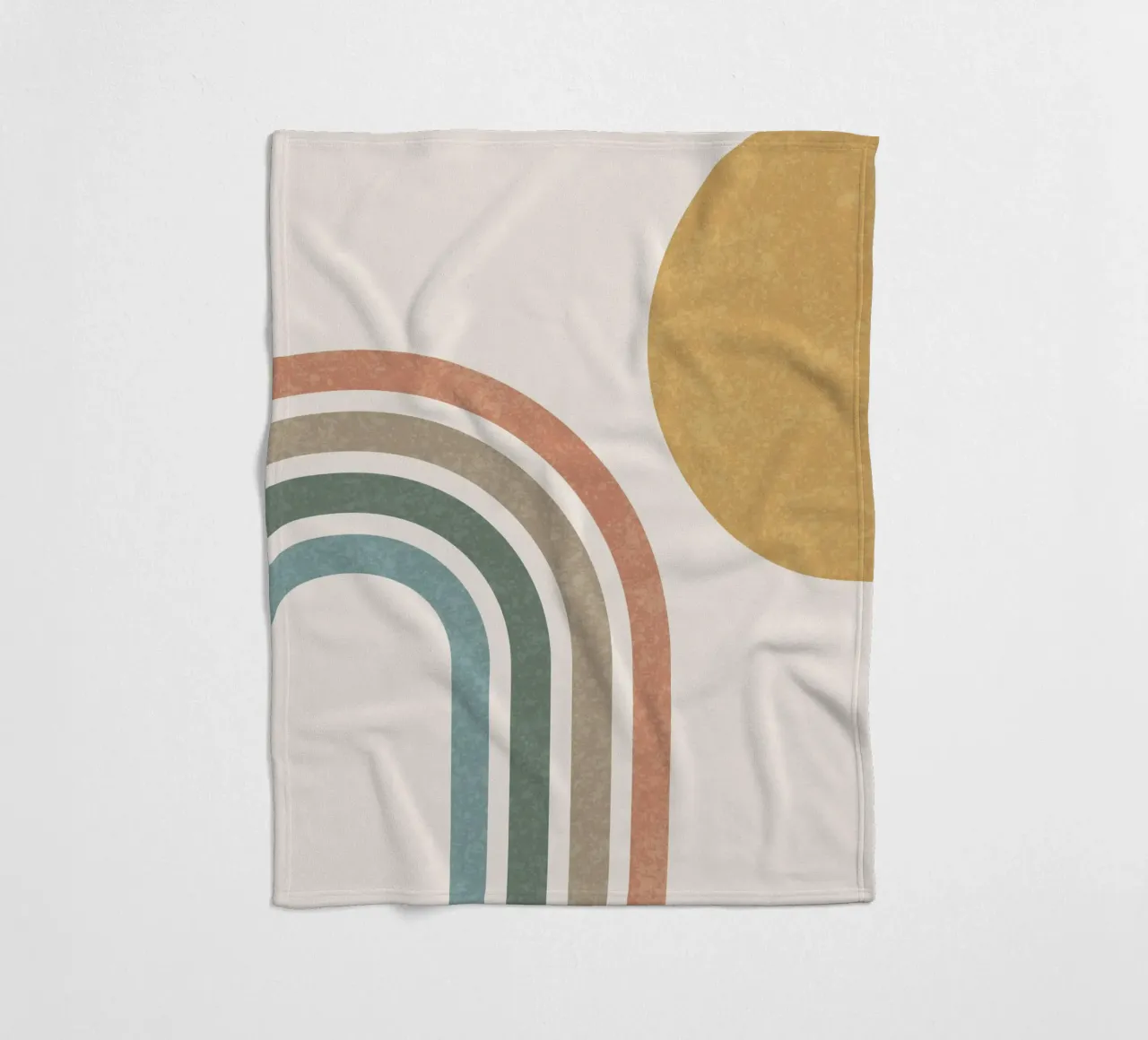Sole e arcobaleno d'oro di metà secolo coperta in pile da MoonlightPrint