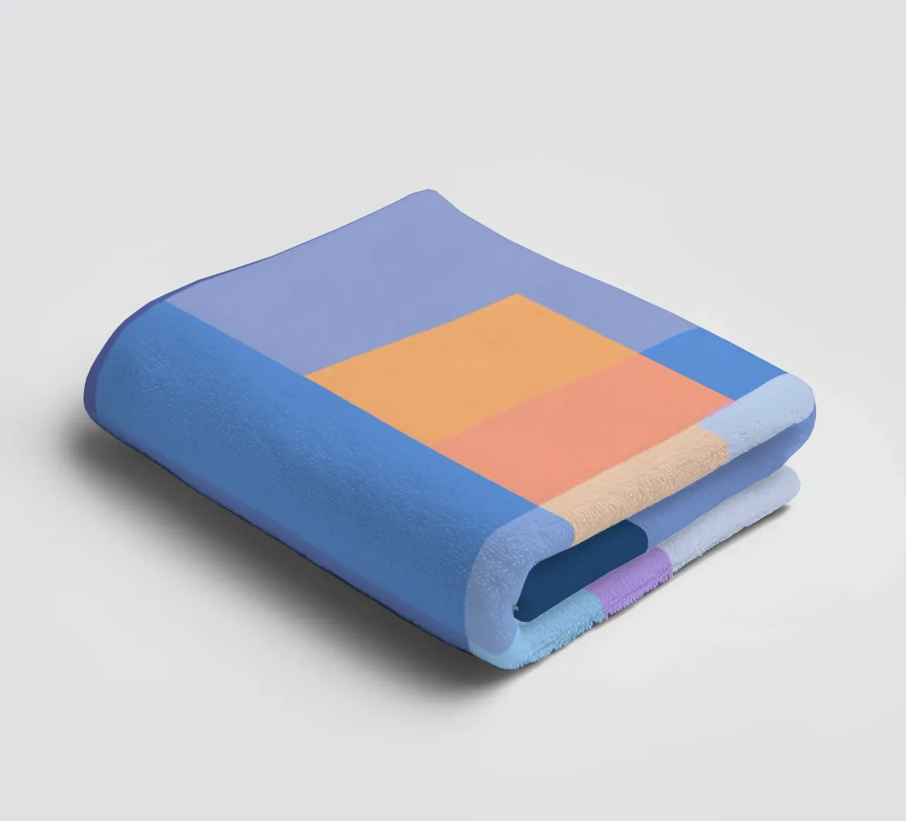 Mosaic Brights 4 | Blue, Lavender, Pastel Peach towel by sabidussi