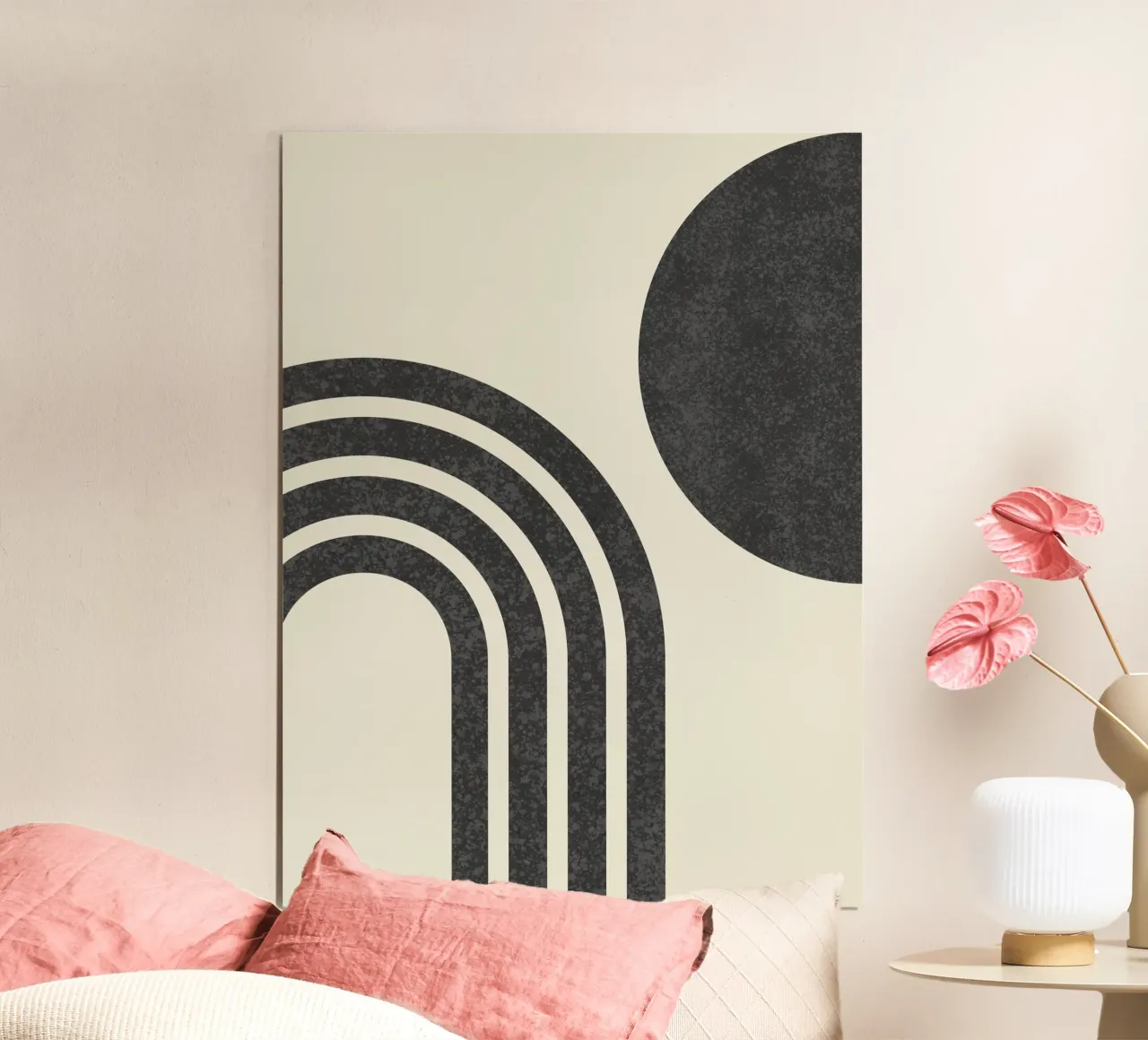 Sole e arcobaleno in bianco e nero di metà secolo carta hahnemühle da MoonlightPrint