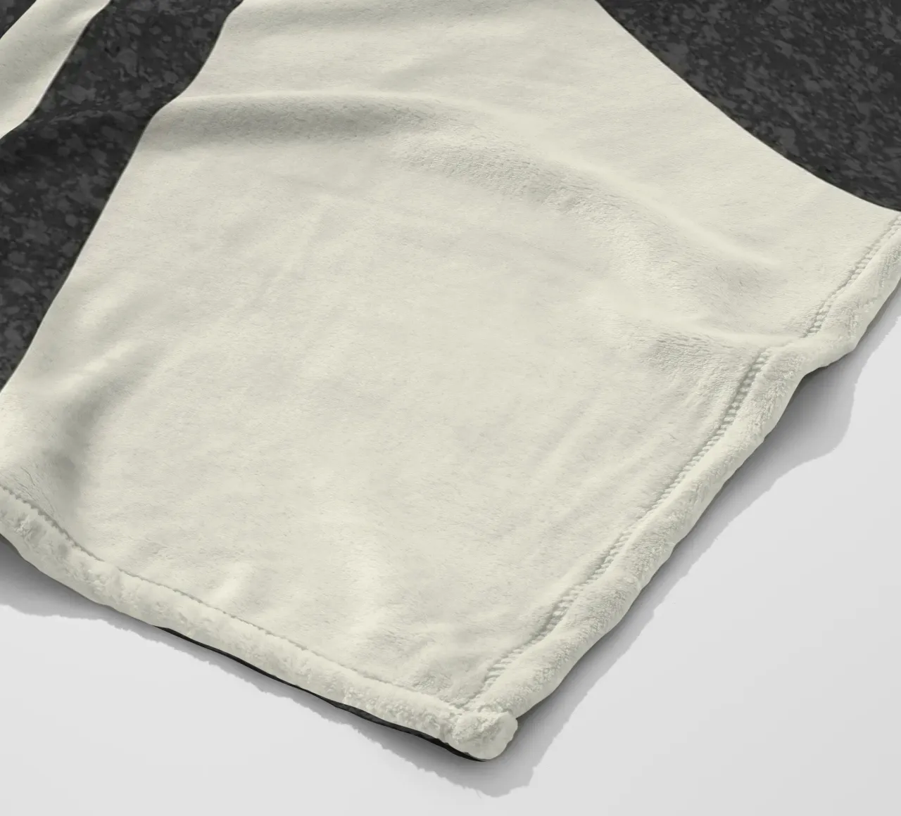 Sole e arcobaleno in bianco e nero di metà secolo coperta in pile da MoonlightPrint
