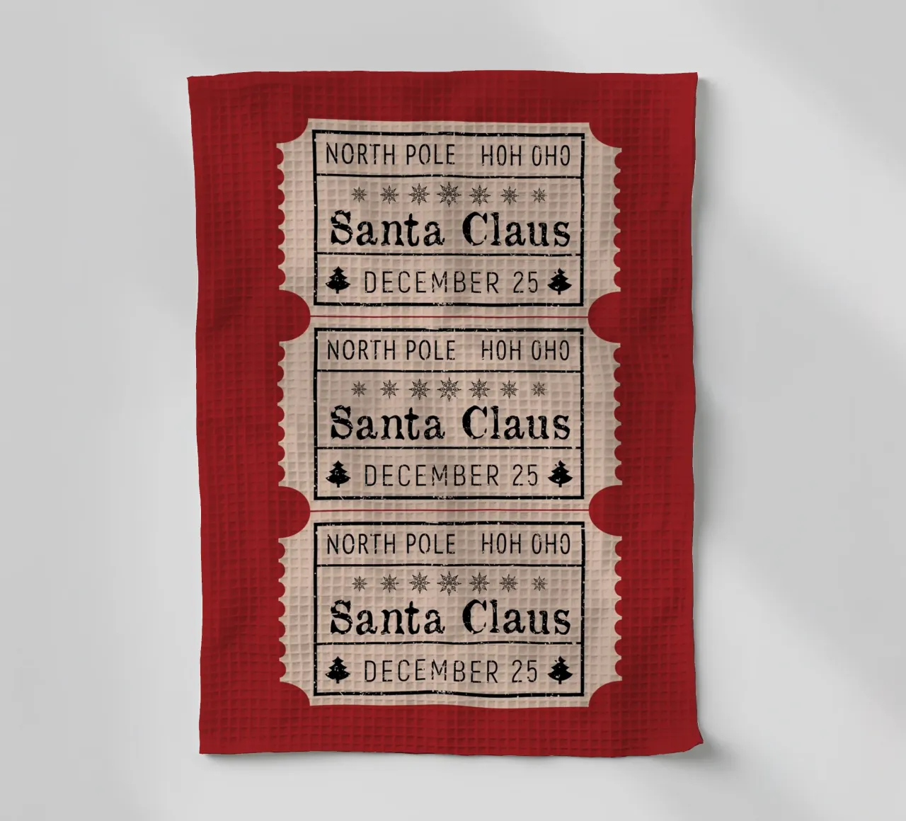 Billets Père Noël, Joyeux Noël torchon de pdigitalprints