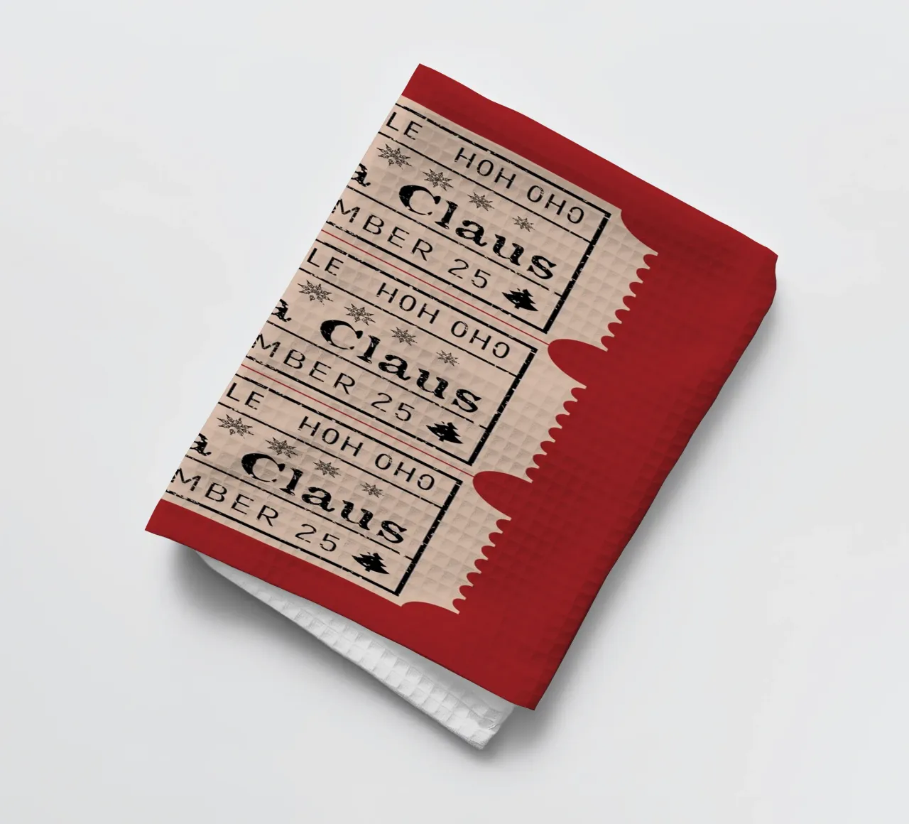 Billets Père Noël, Joyeux Noël torchon de pdigitalprints