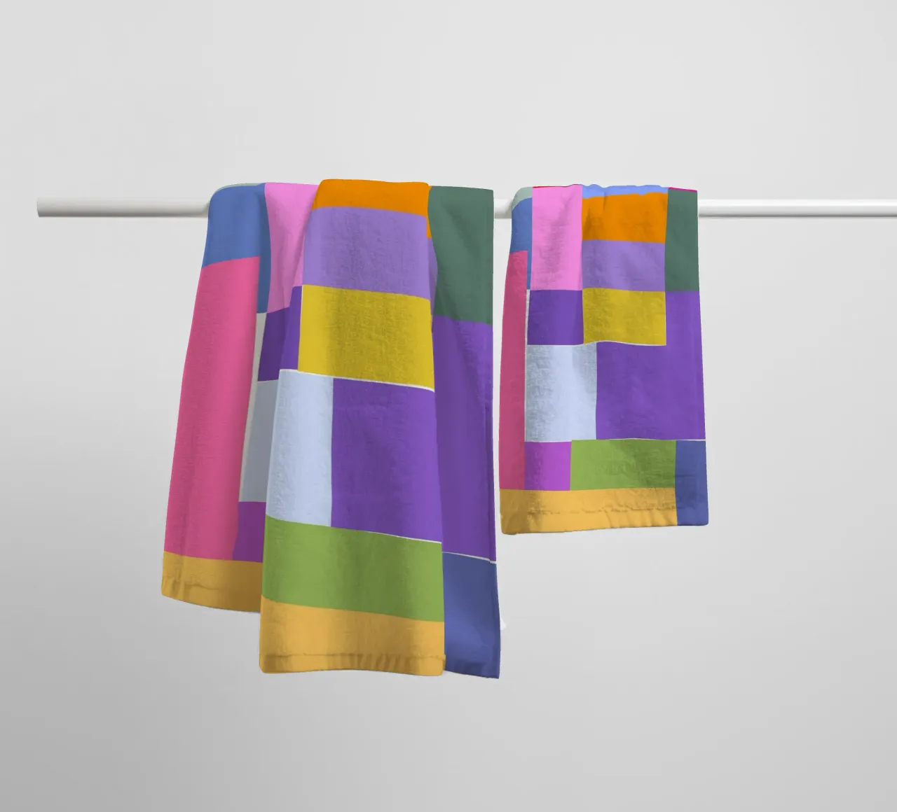 Mosaic Brights 6 | Color Blocking | Candy Colors asciugamano da bagno da sabidussi