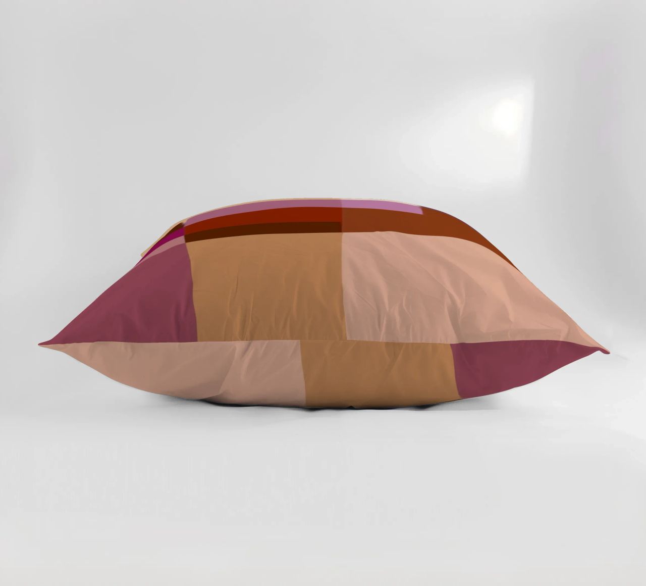 Mosaic | Color Blocking | Burgundy, Mauve, Tan cuscino da sabidussi