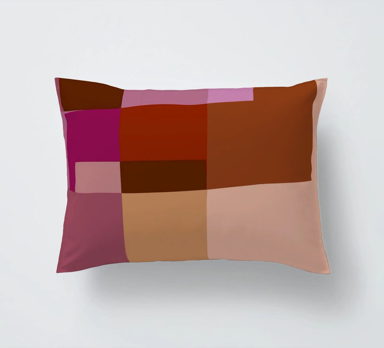 Mosaic | Color Blocking | Burgundy, Mauve, Tan cuscino da sabidussi