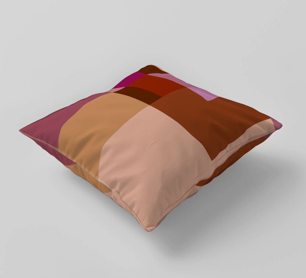 Mosaic | Color Blocking | Burgundy, Mauve, Tan cuscino da sabidussi