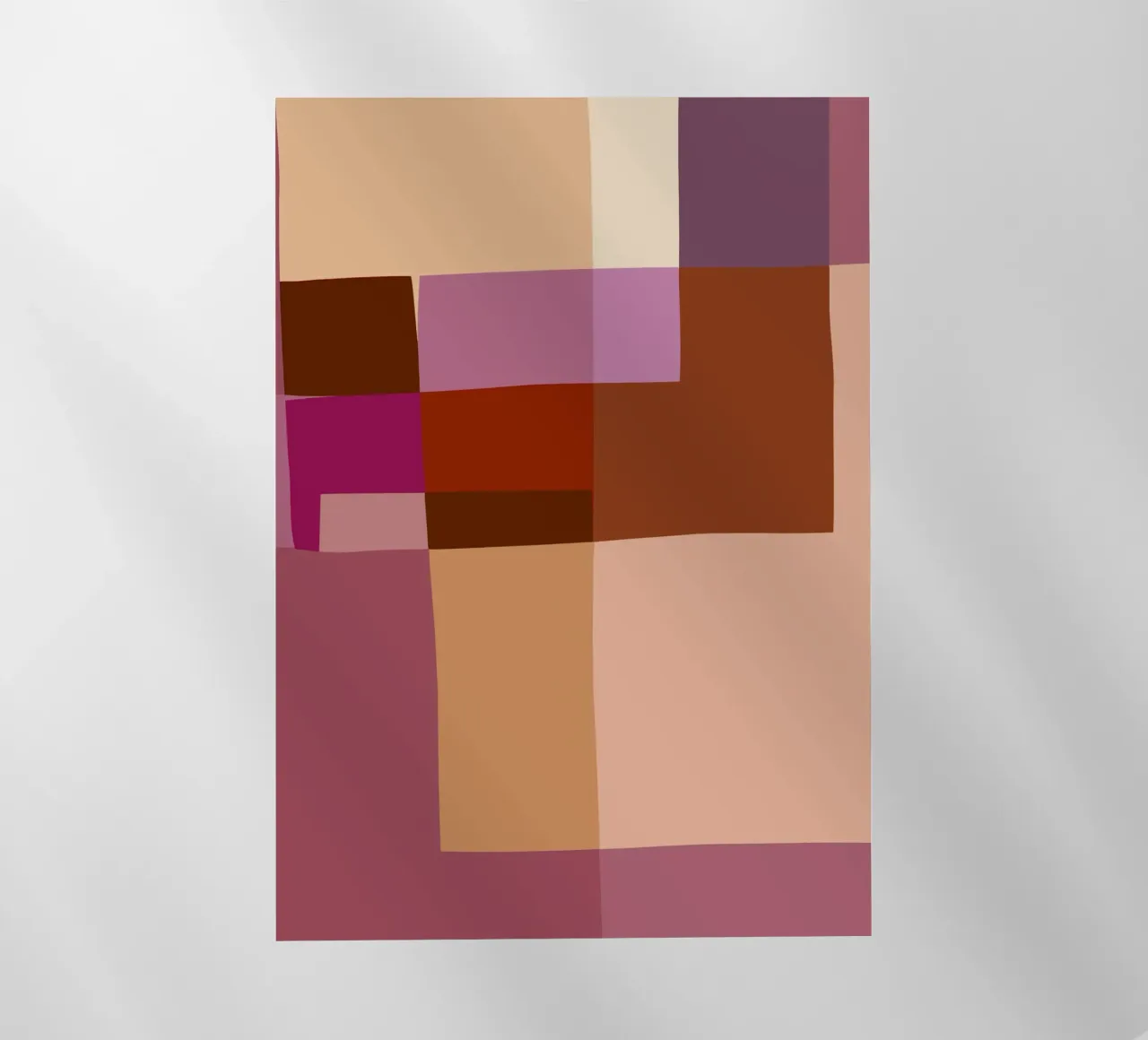 Mosaic | Color Blocking | Burgundy, Mauve, Tan pellicola backlit da sabidussi