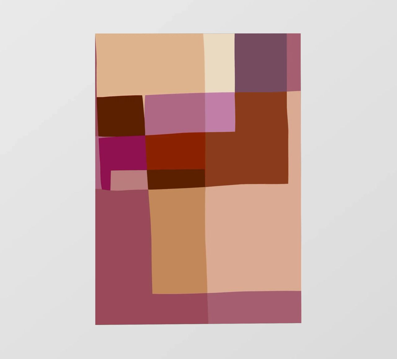 Mosaic | Color Blocking | Burgundy, Mauve, Tan pellicola backlit da sabidussi