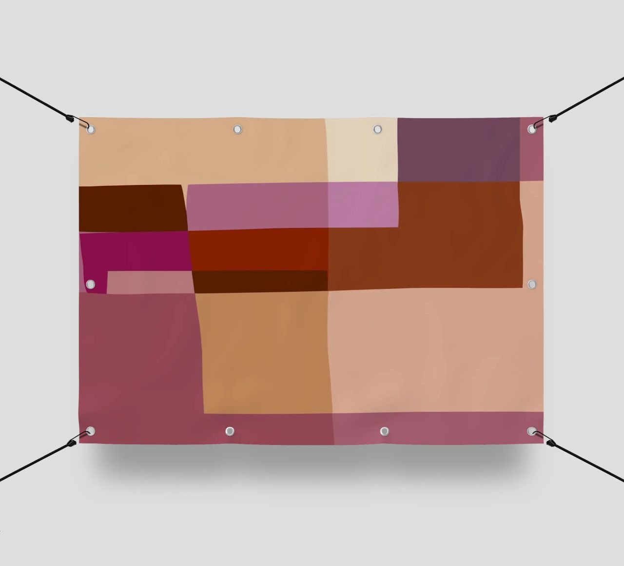 Mosaic | Color Blocking | Burgundy, Mauve, Tan telo in pvc da sabidussi
