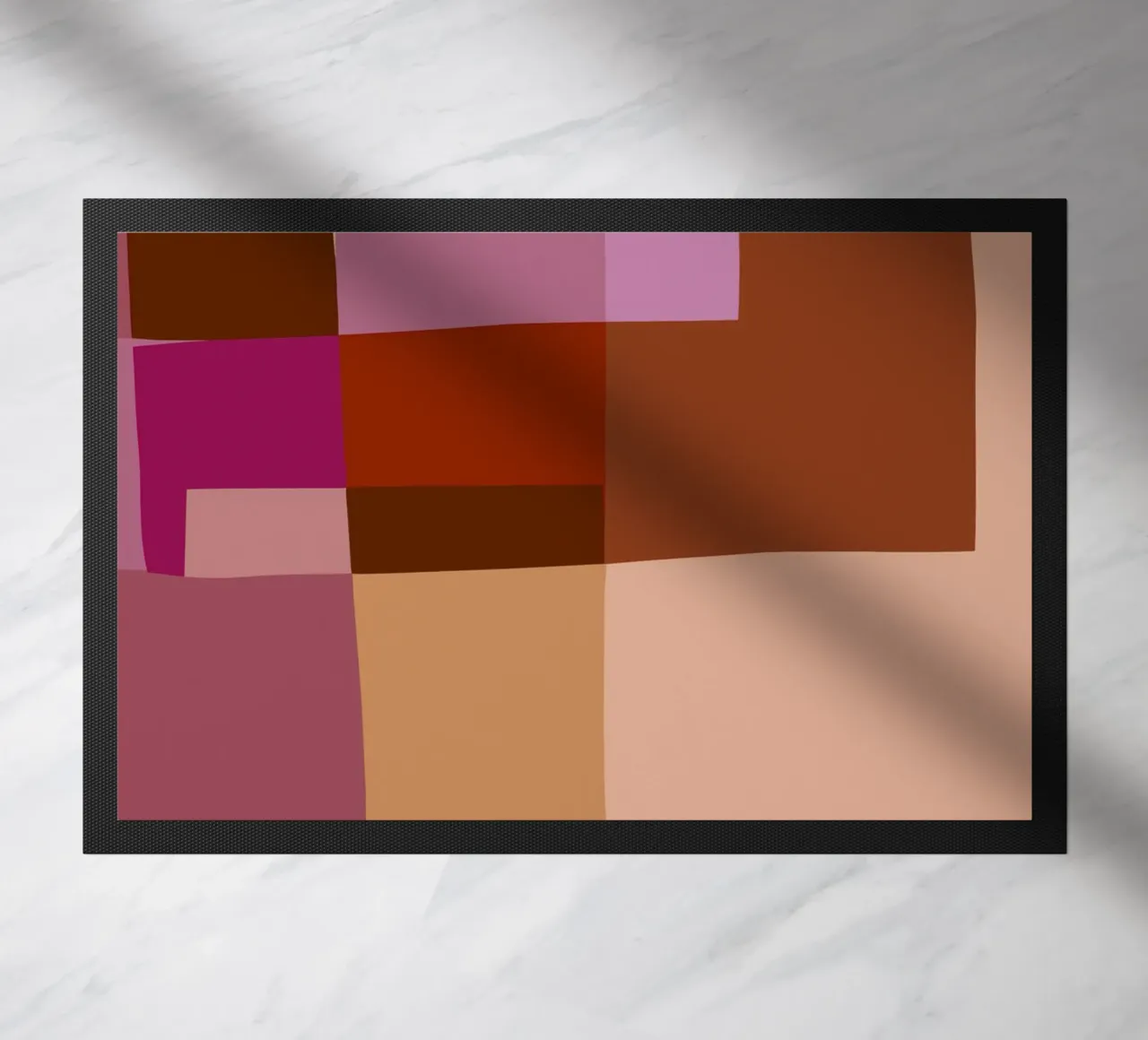 Mosaic | Color Blocking | Burgundy, Mauve, Tan zerbino da sabidussi