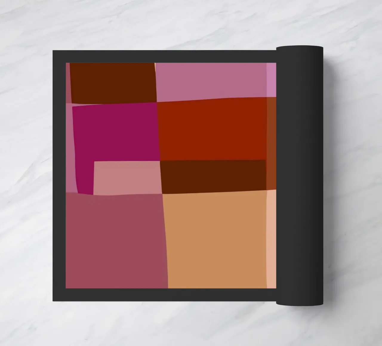 Mosaic | Color Blocking | Burgundy, Mauve, Tan zerbino da sabidussi