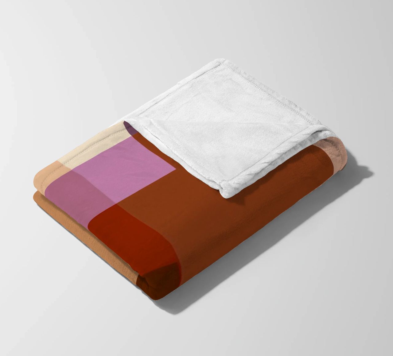 Mosaic | Color Blocking | Burgundy, Mauve, Tan coperta in pile da sabidussi