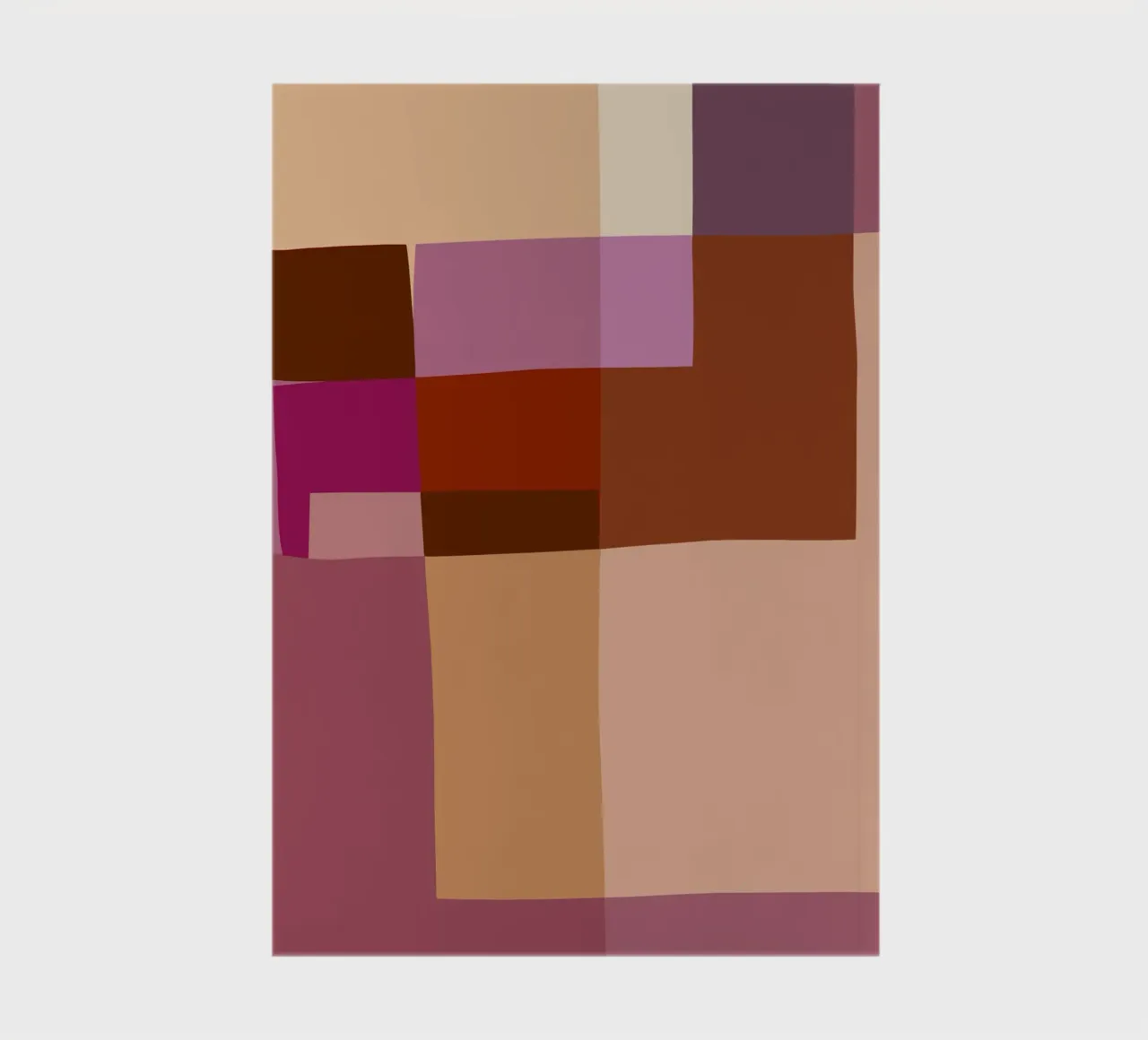 Mosaic | Color Blocking | Burgundy, Mauve, Tan notebook by sabidussi