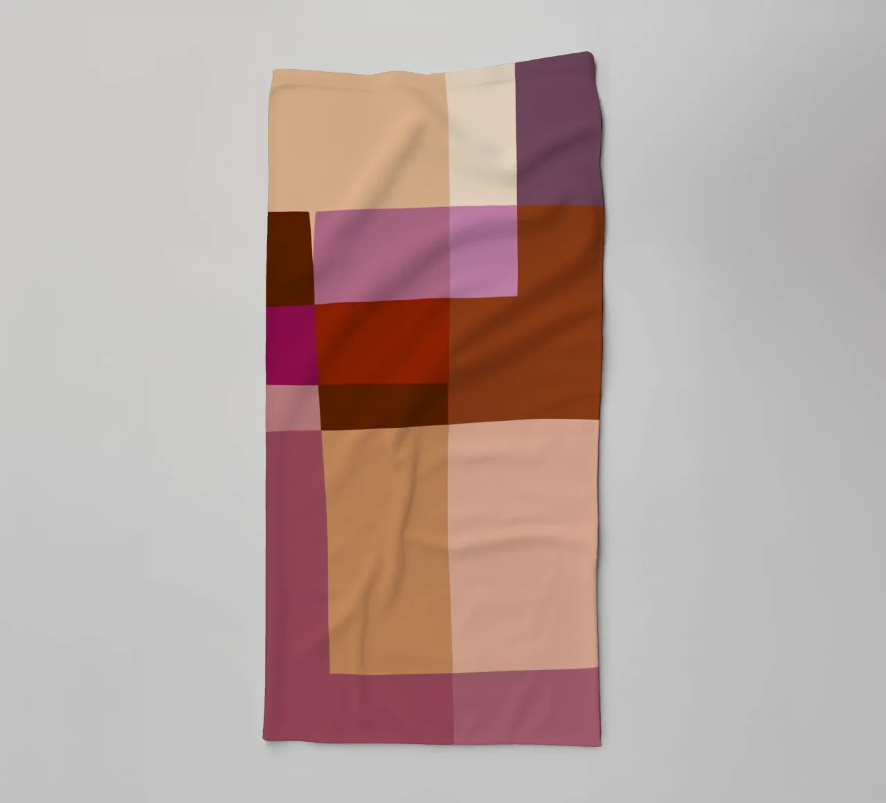 Mosaic | Color Blocking | Burgundy, Mauve, Tan asciugamano da bagno da sabidussi