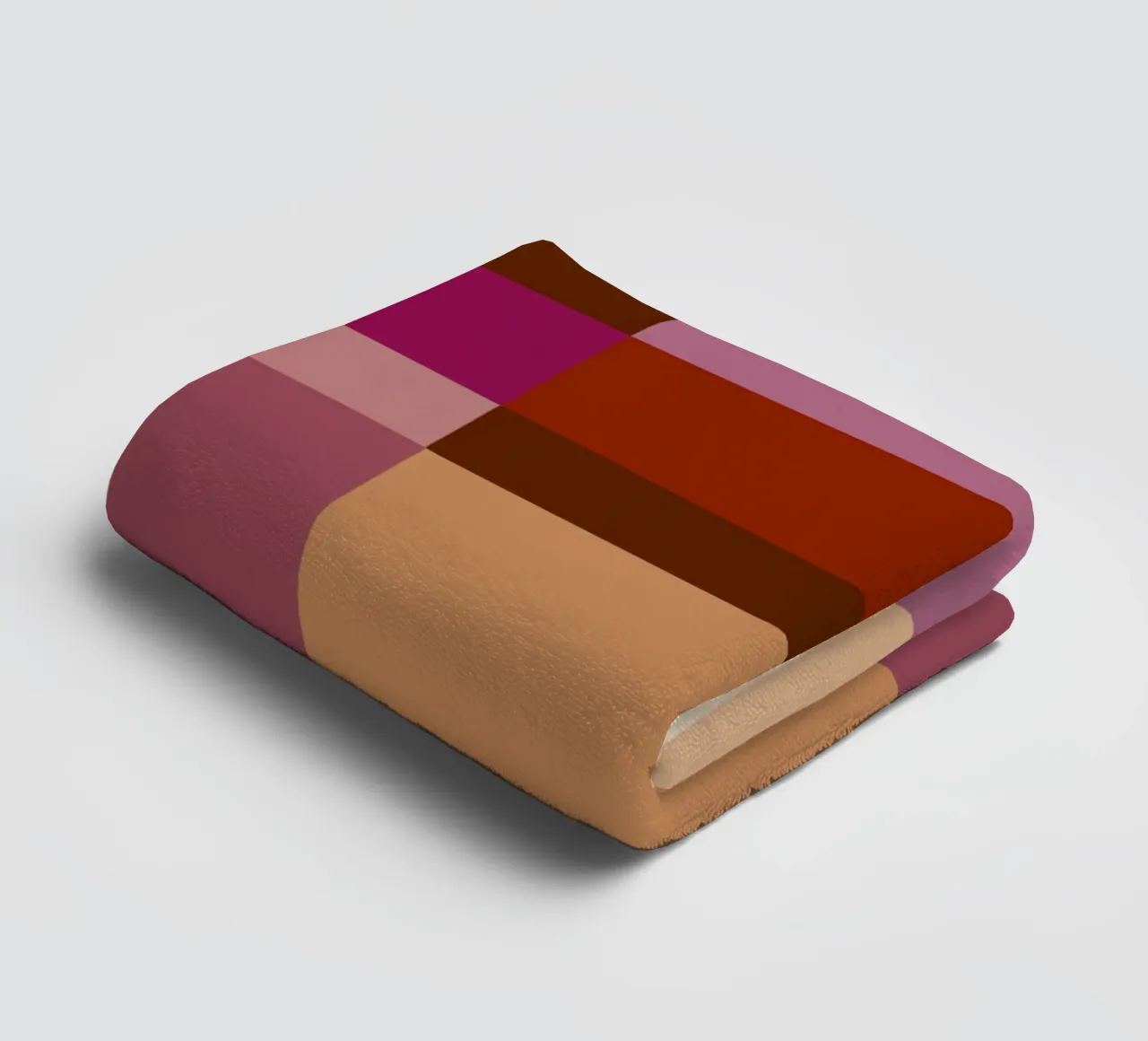 Mosaic | Color Blocking | Burgundy, Mauve, Tan asciugamano da bagno da sabidussi