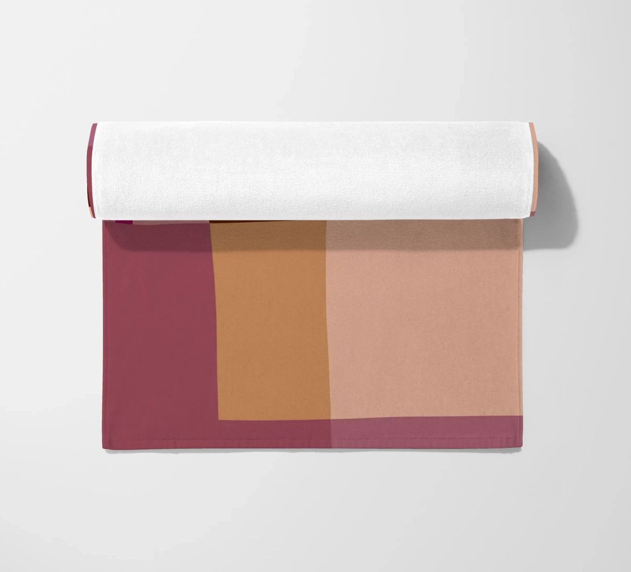 Mosaic | Color Blocking | Burgundy, Mauve, Tan telo mare da sabidussi