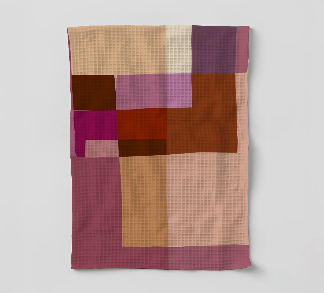 Mosaic | Color Blocking | Burgundy, Mauve, Tan canovaccio da cucina da sabidussi