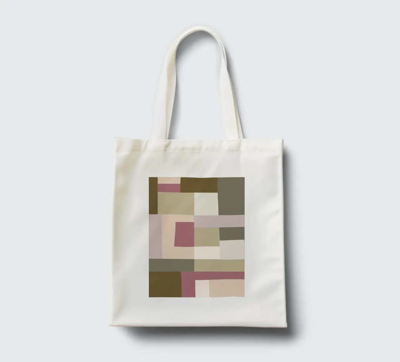 Mosaic | Color Blocking | Olive & Mauve borsa in juta da sabidussi