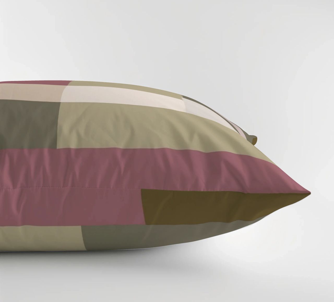 Mosaic | Color Blocking | Olive & Mauve cuscino da sabidussi