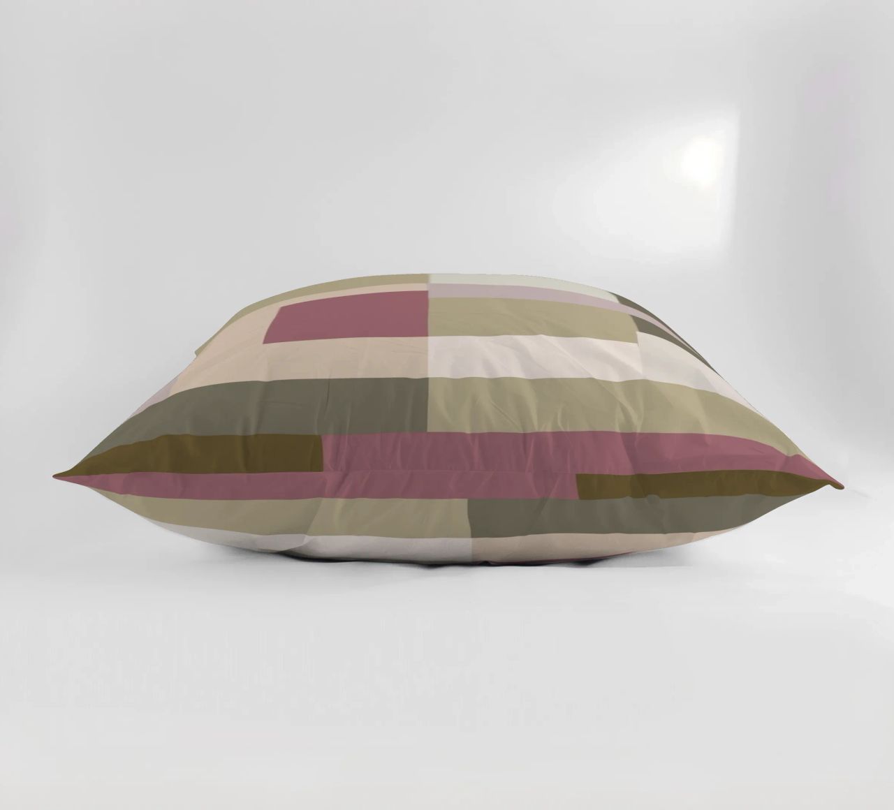 Mosaic | Color Blocking | Olive & Mauve cuscino da sabidussi
