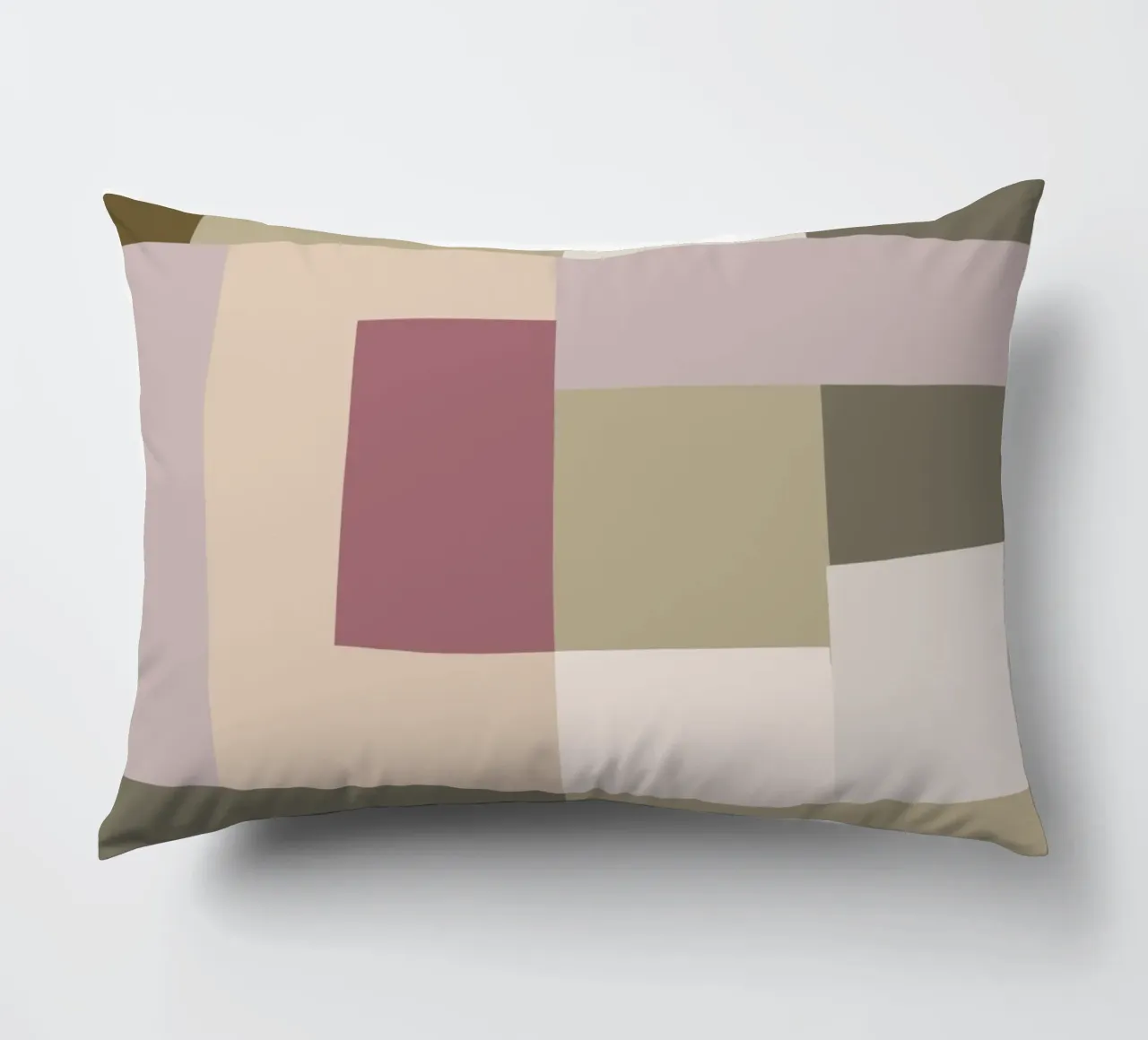 Mosaic | Color Blocking | Olive & Mauve kussen van sabidussi