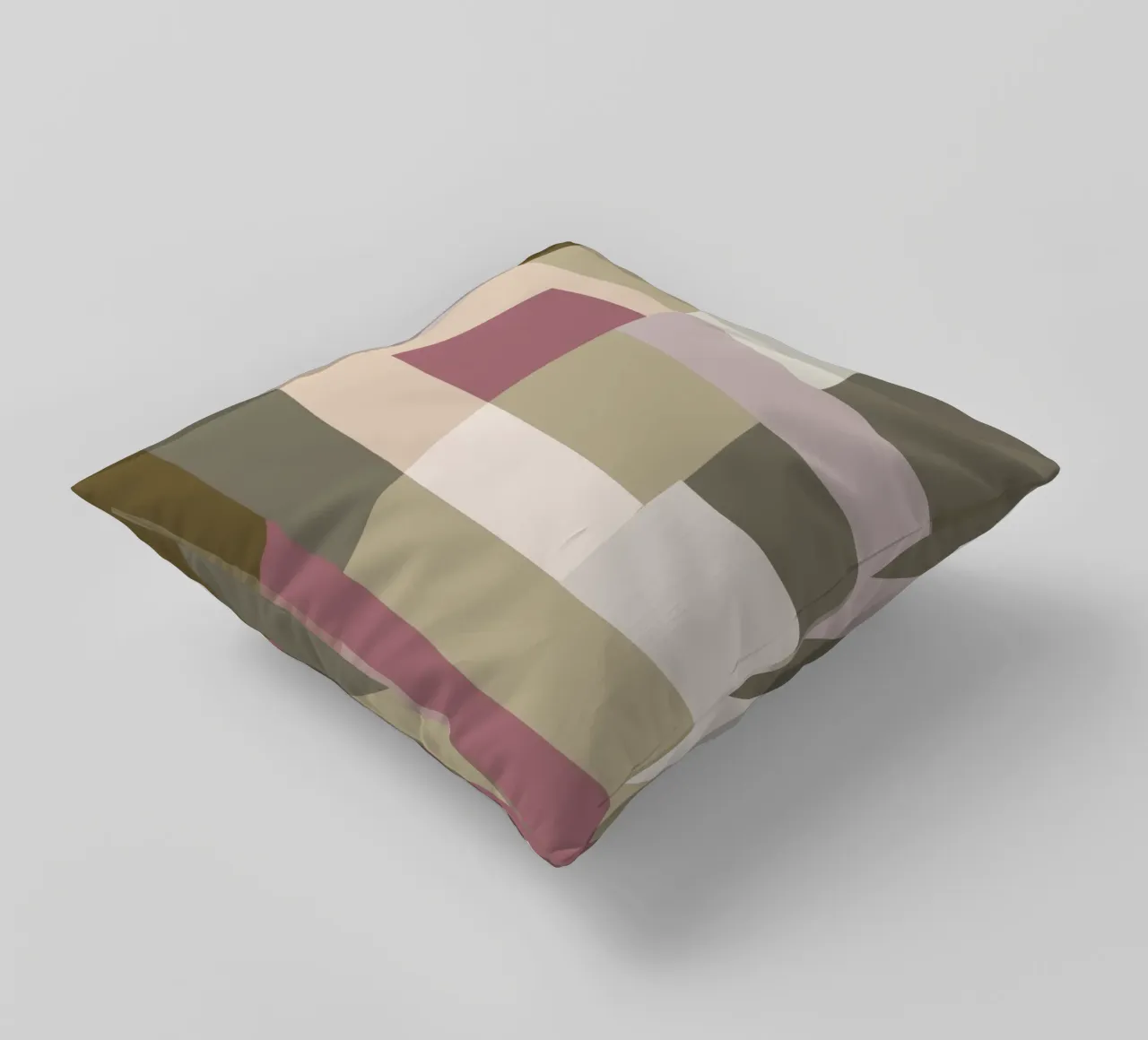 Mosaic | Color Blocking | Olive & Mauve kussen van sabidussi