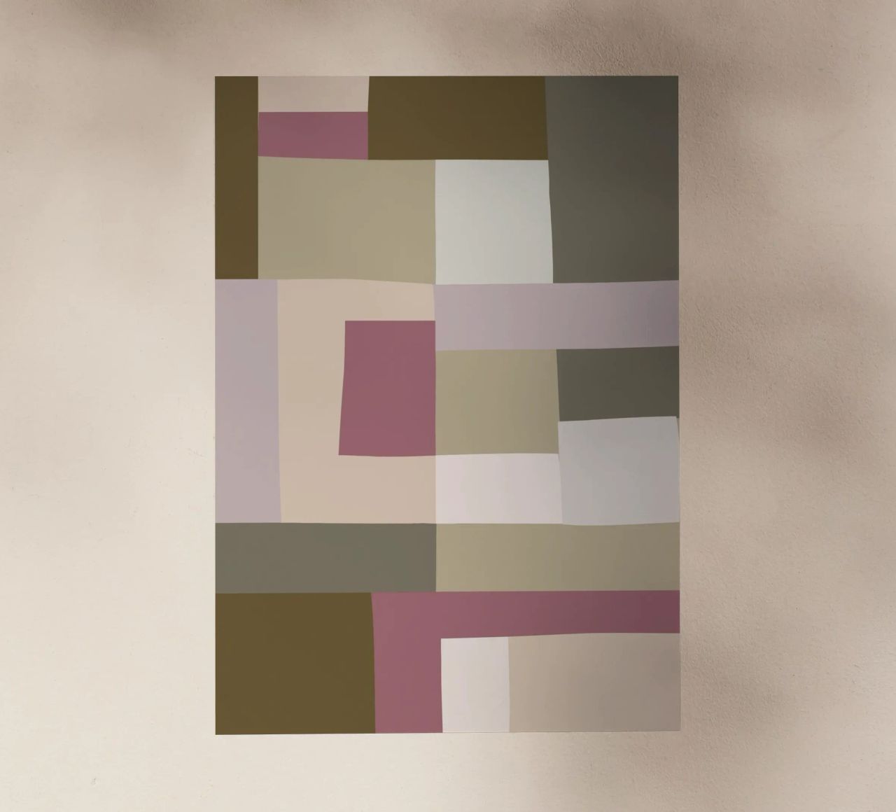 Mosaic | Color Blocking | Olive & Mauve pellicola backlit da sabidussi