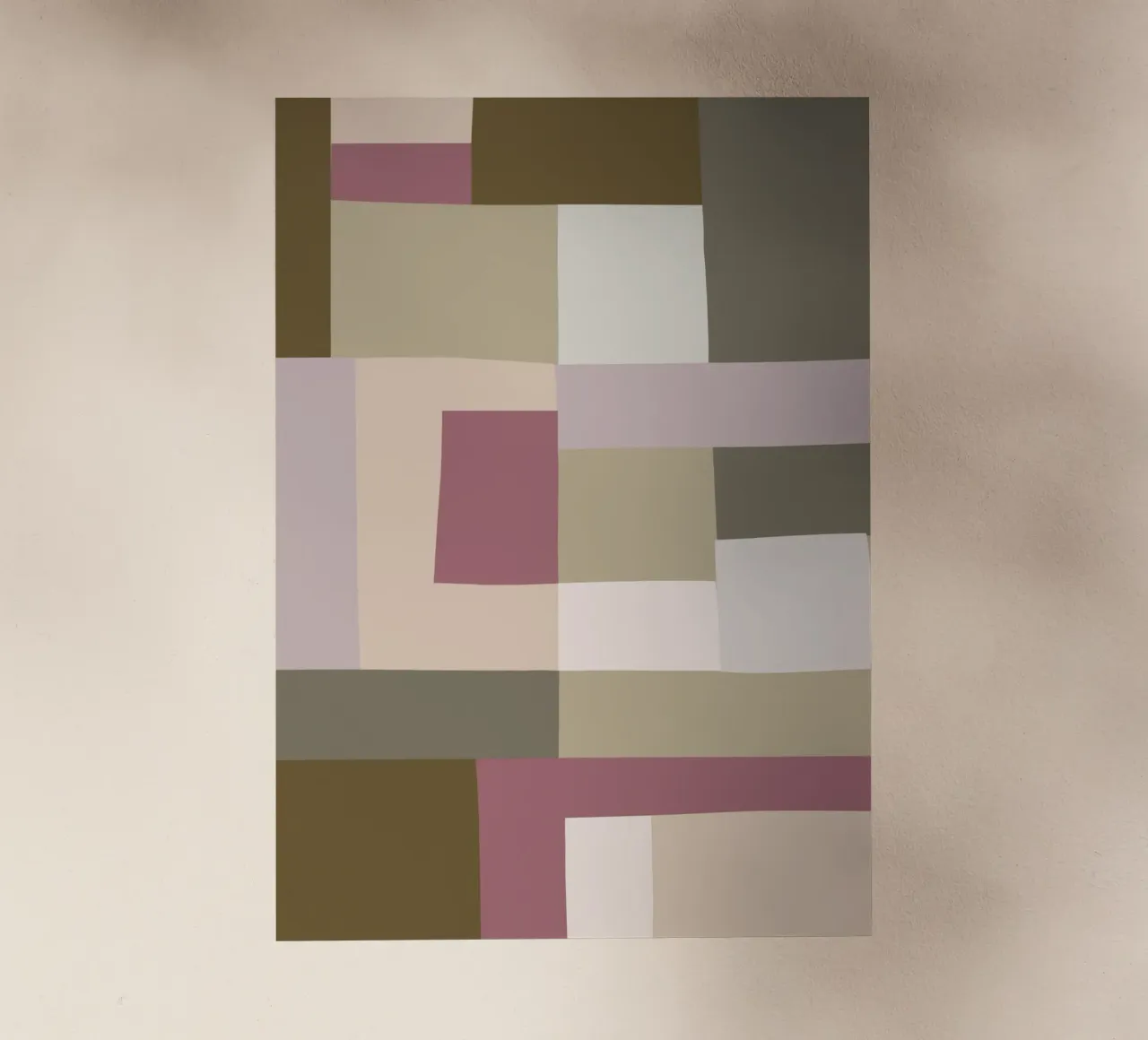 Mosaic | Color Blocking | Olive & Mauve pellicola backlit da sabidussi