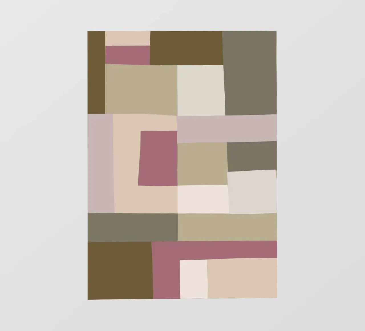 Mosaic | Color Blocking | Olive & Mauve backlit folie van sabidussi
