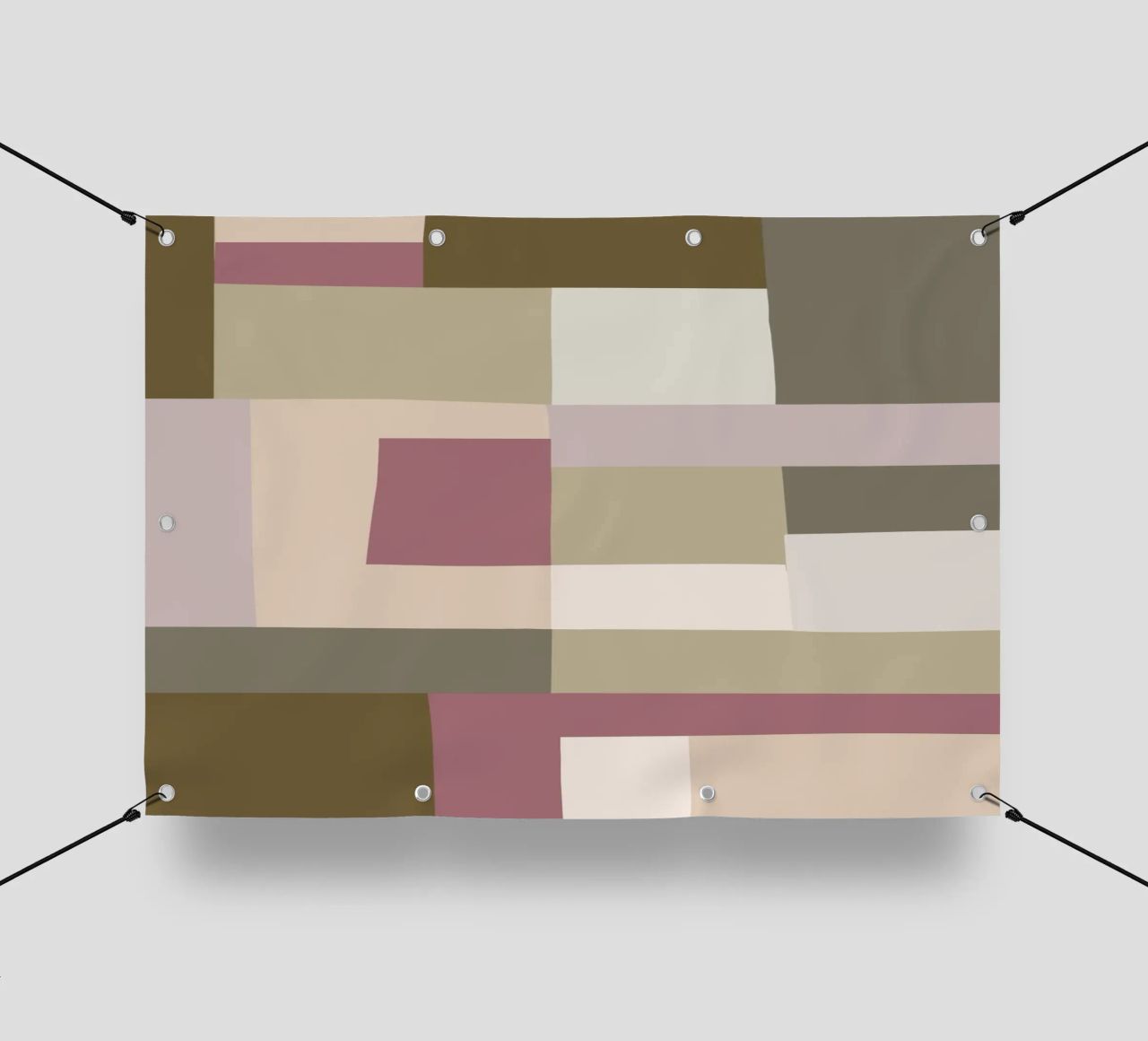Mosaic | Color Blocking | Olive & Mauve telo in pvc da sabidussi