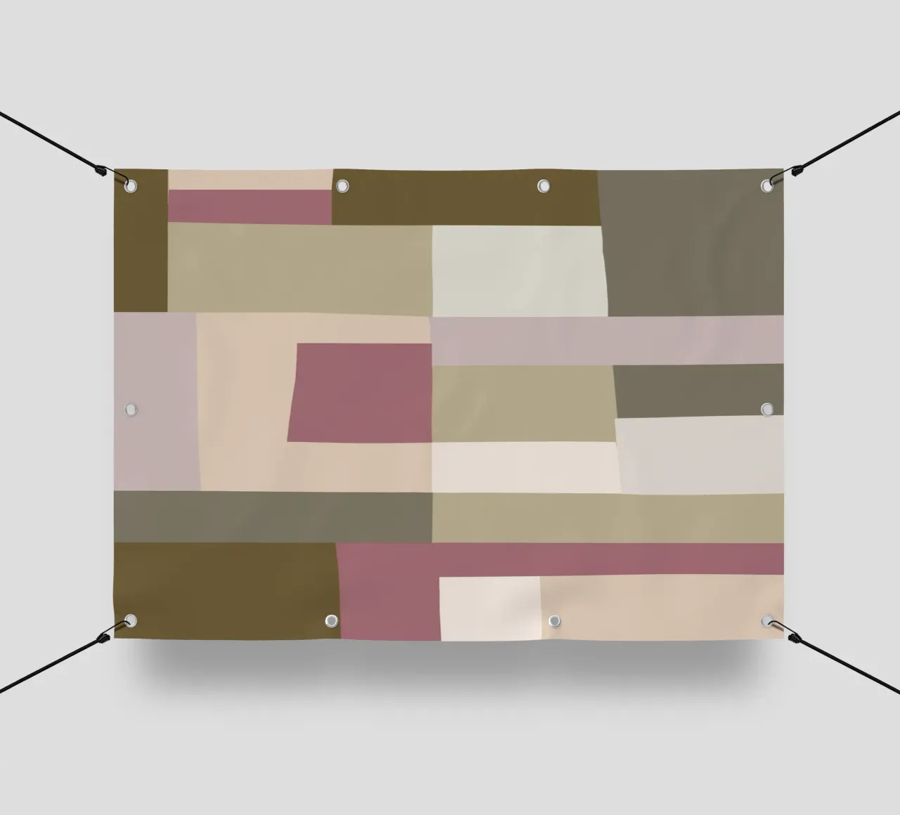 Mosaic | Color Blocking | Olive & Mauve telo in pvc da sabidussi