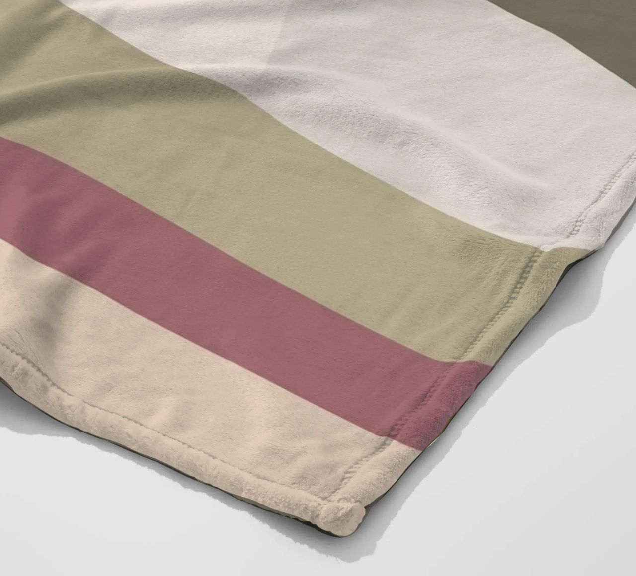 Mosaic | Color Blocking | Olive & Mauve coperta in pile da sabidussi
