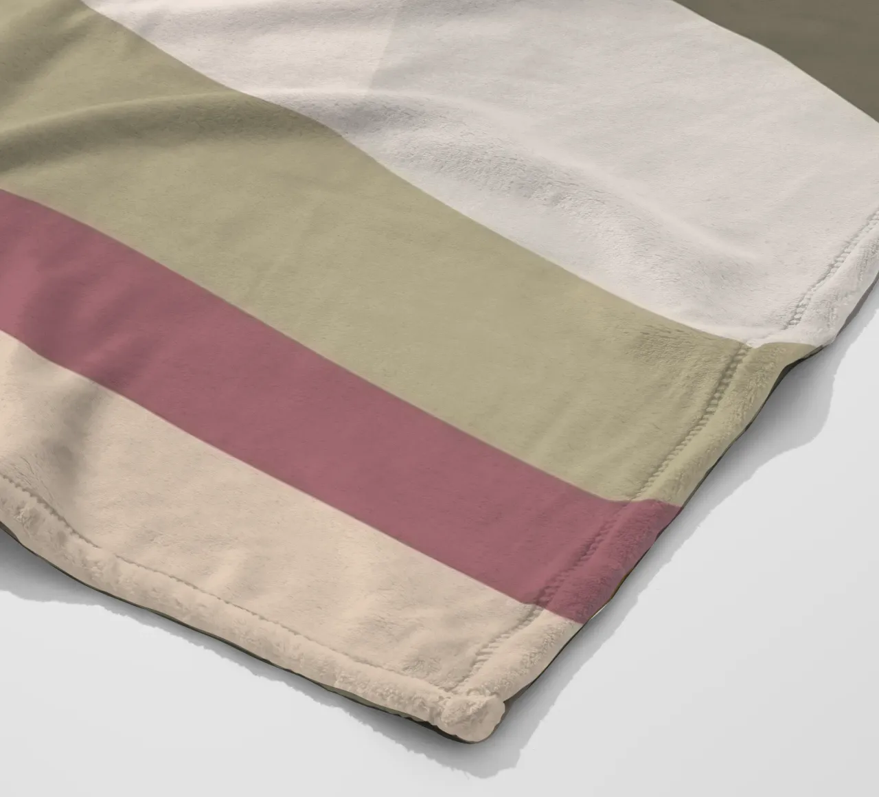Mosaic | Color Blocking | Olive & Mauve coperta in pile da sabidussi