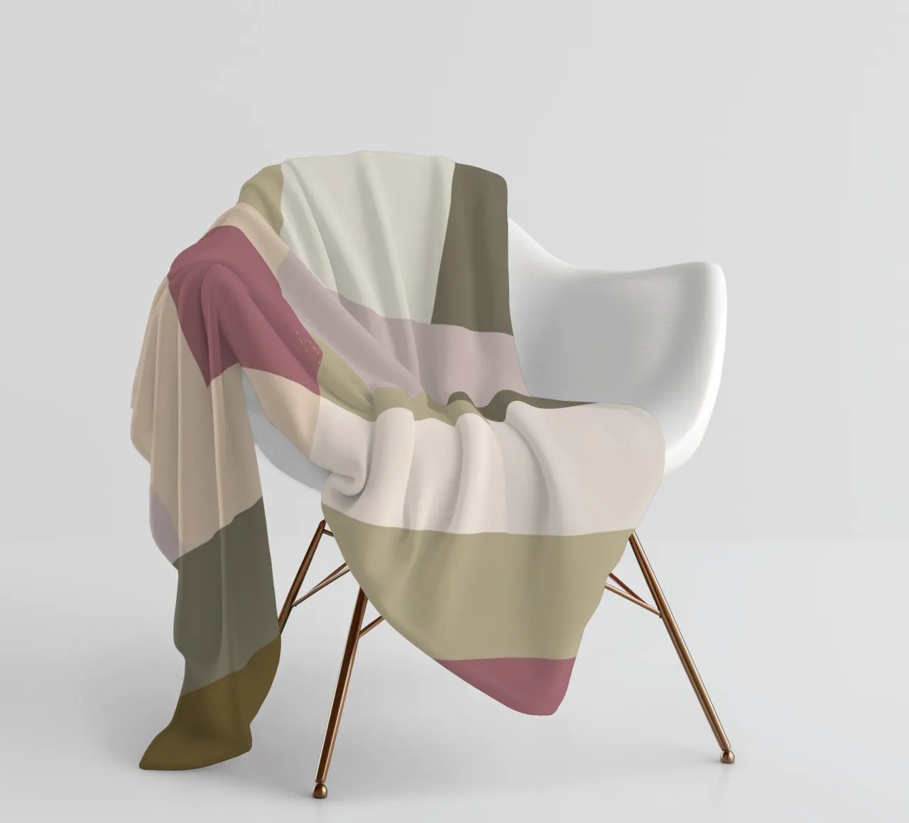 Mosaic | Color Blocking | Olive & Mauve plaid polaire de sabidussi