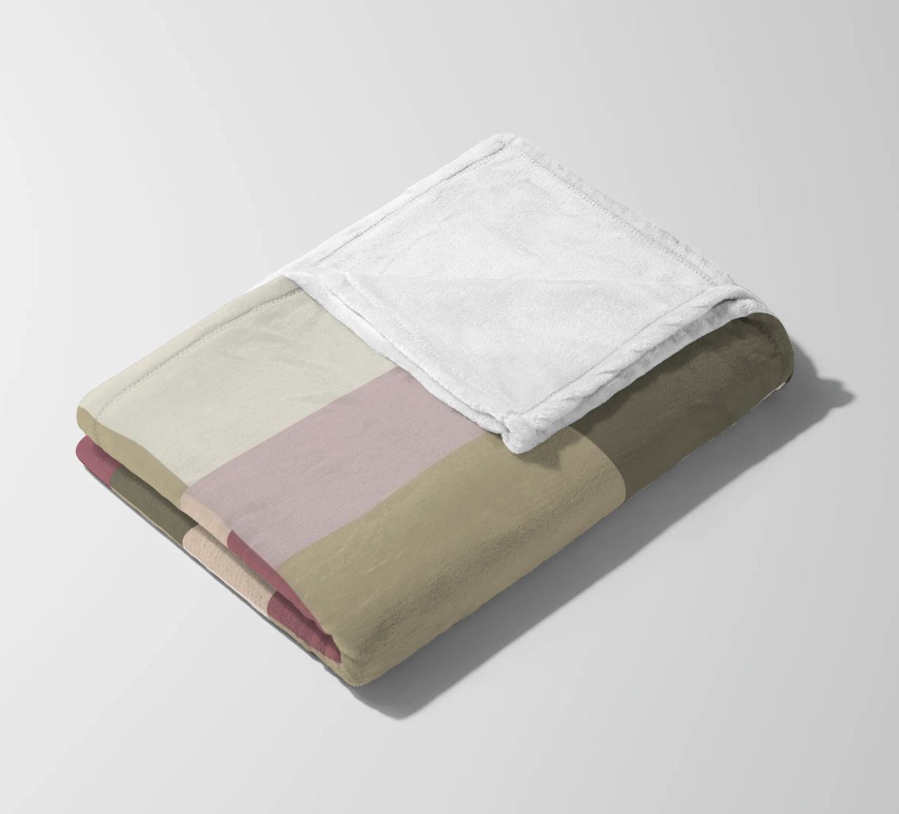 Mosaic | Color Blocking | Olive & Mauve coperta in pile da sabidussi