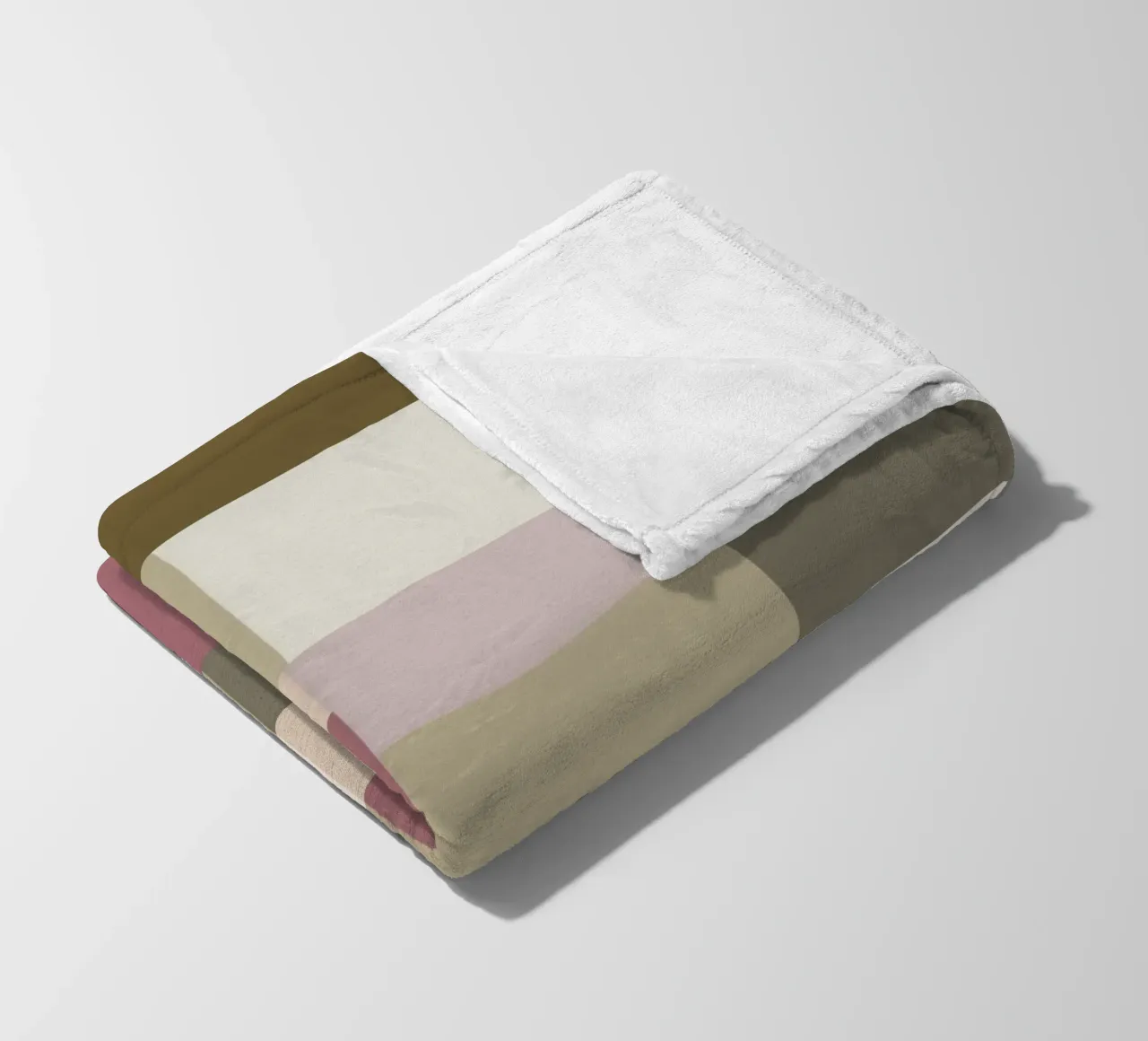 Mosaic | Color Blocking | Olive & Mauve plaid polaire de sabidussi