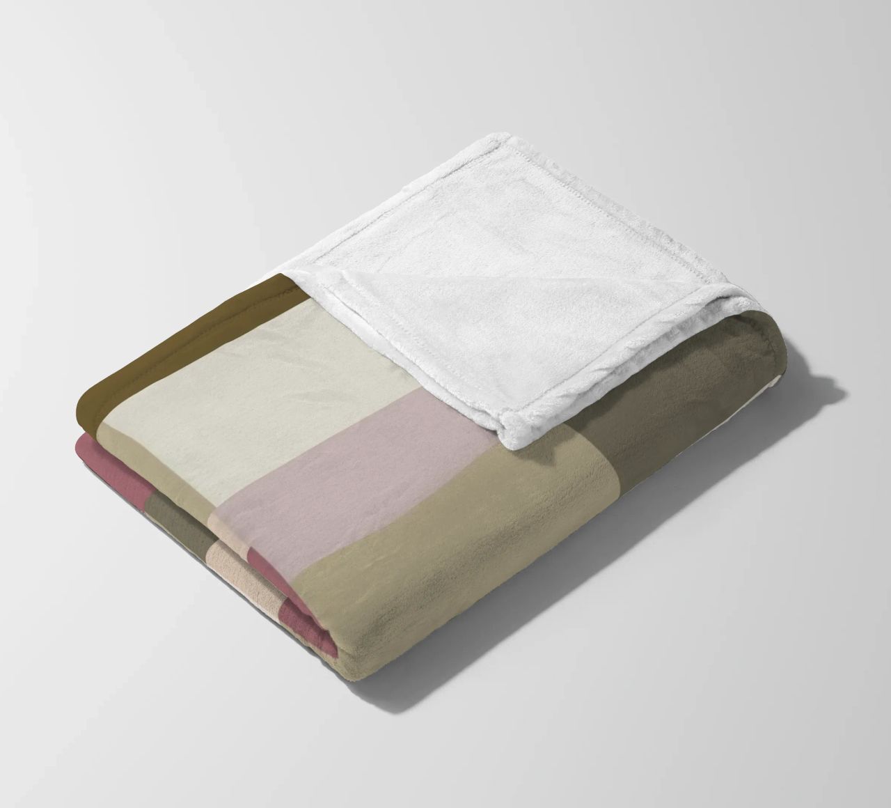 Mosaic | Color Blocking | Olive & Mauve coperta in pile da sabidussi