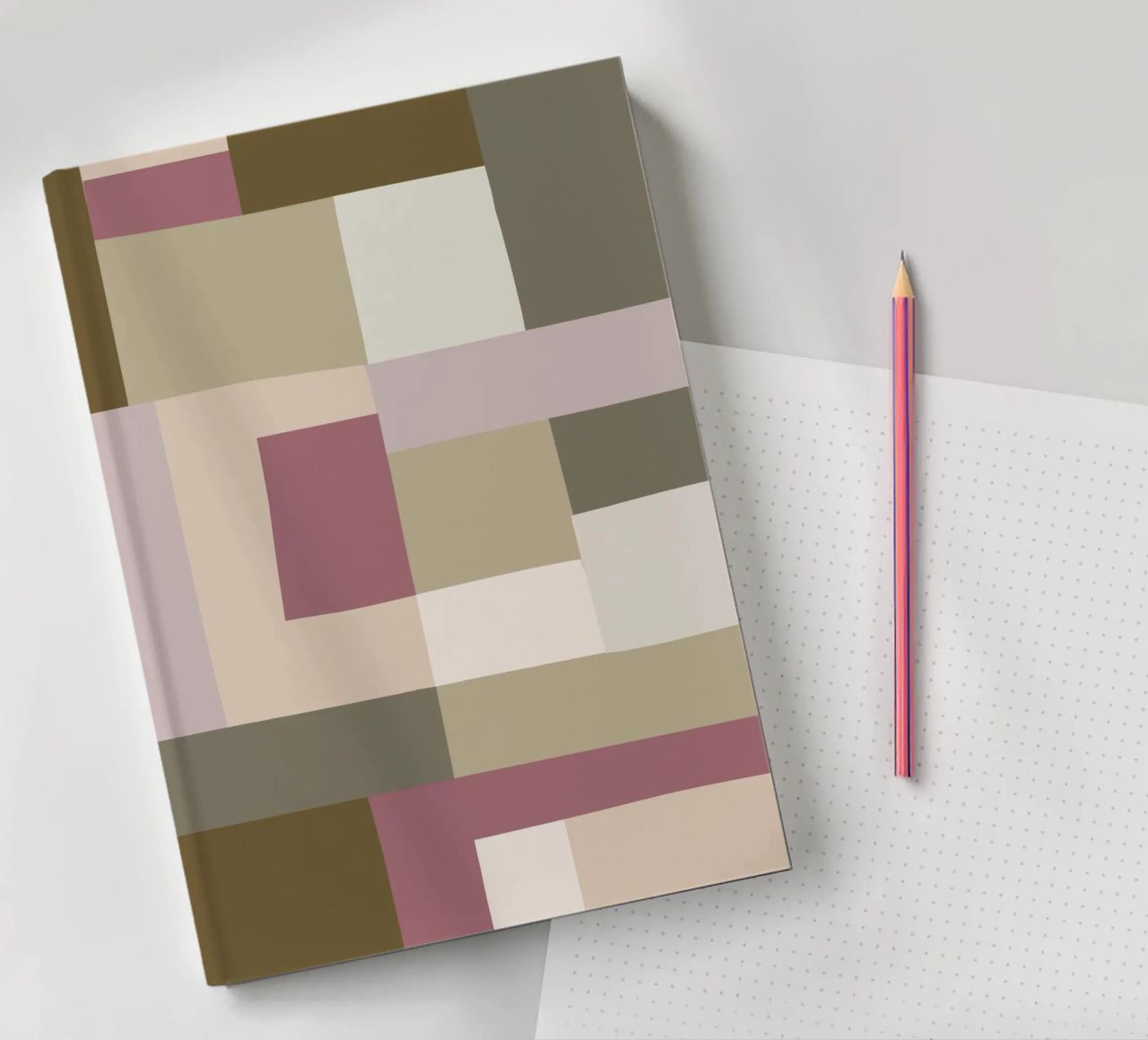 Mosaic | Color Blocking | Olive & Mauve diario da sabidussi