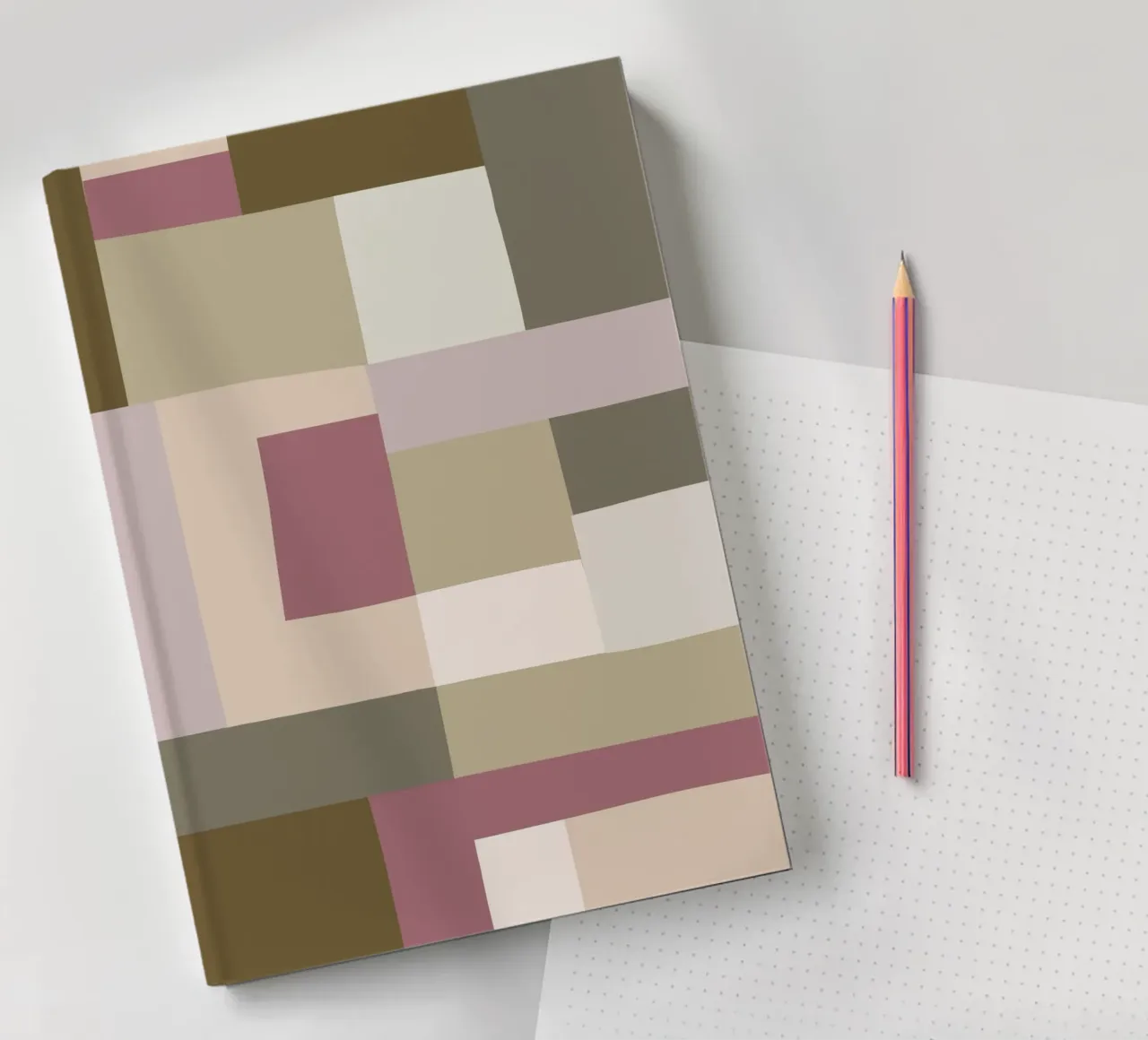 Mosaic | Color Blocking | Olive & Mauve notebook by sabidussi