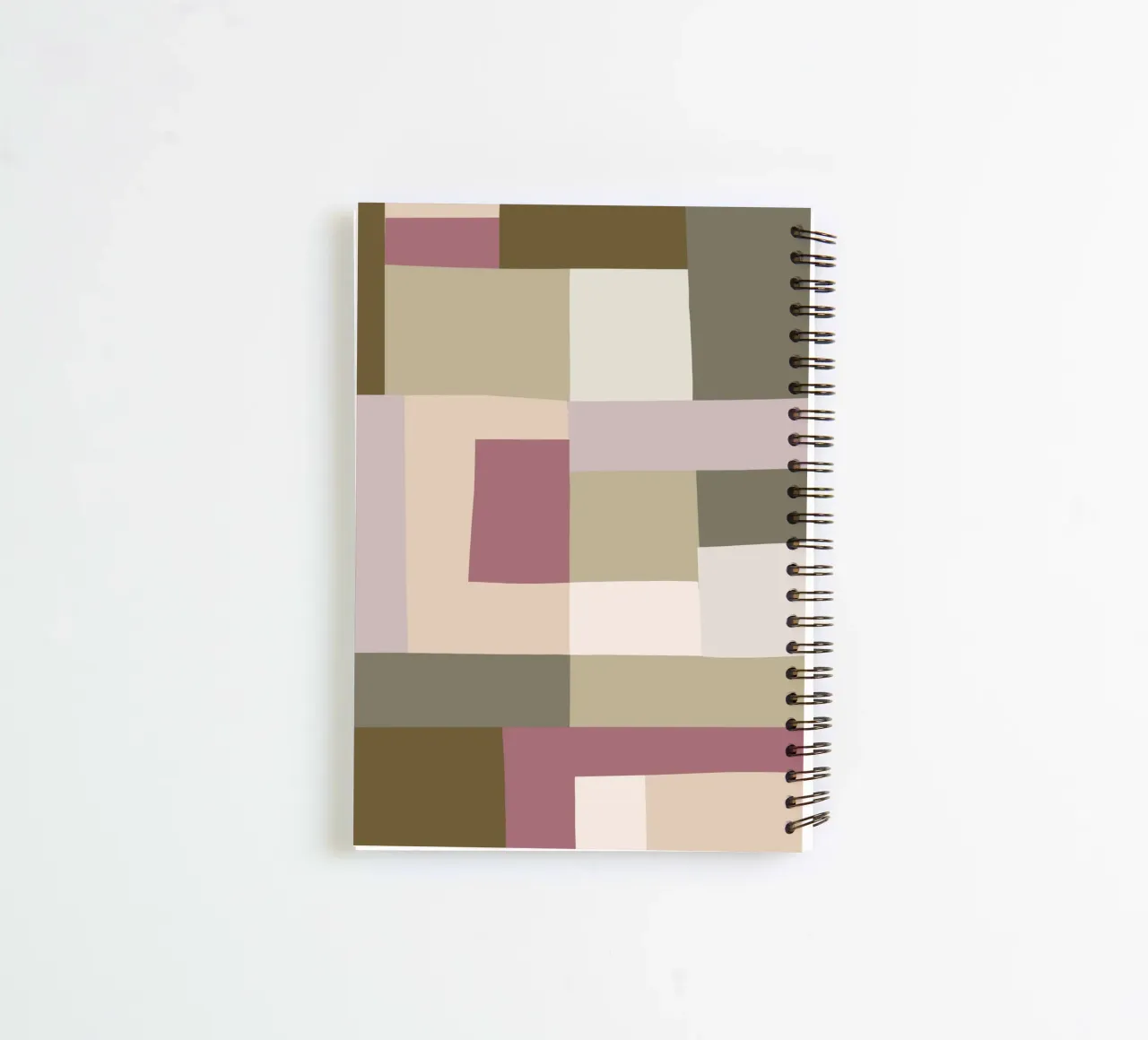 Mosaic | Color Blocking | Olive & Mauve spiral notebook by sabidussi