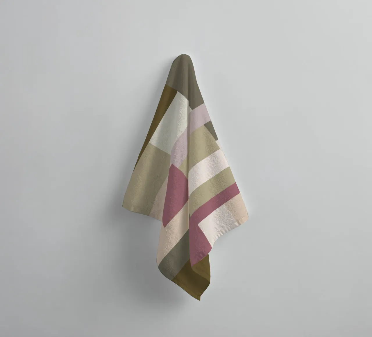 Mosaic | Color Blocking | Olive & Mauve towel by sabidussi