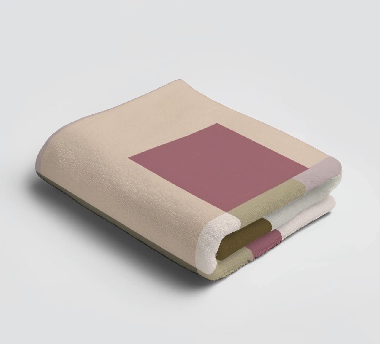 Mosaic | Color Blocking | Olive & Mauve asciugamano da bagno da sabidussi