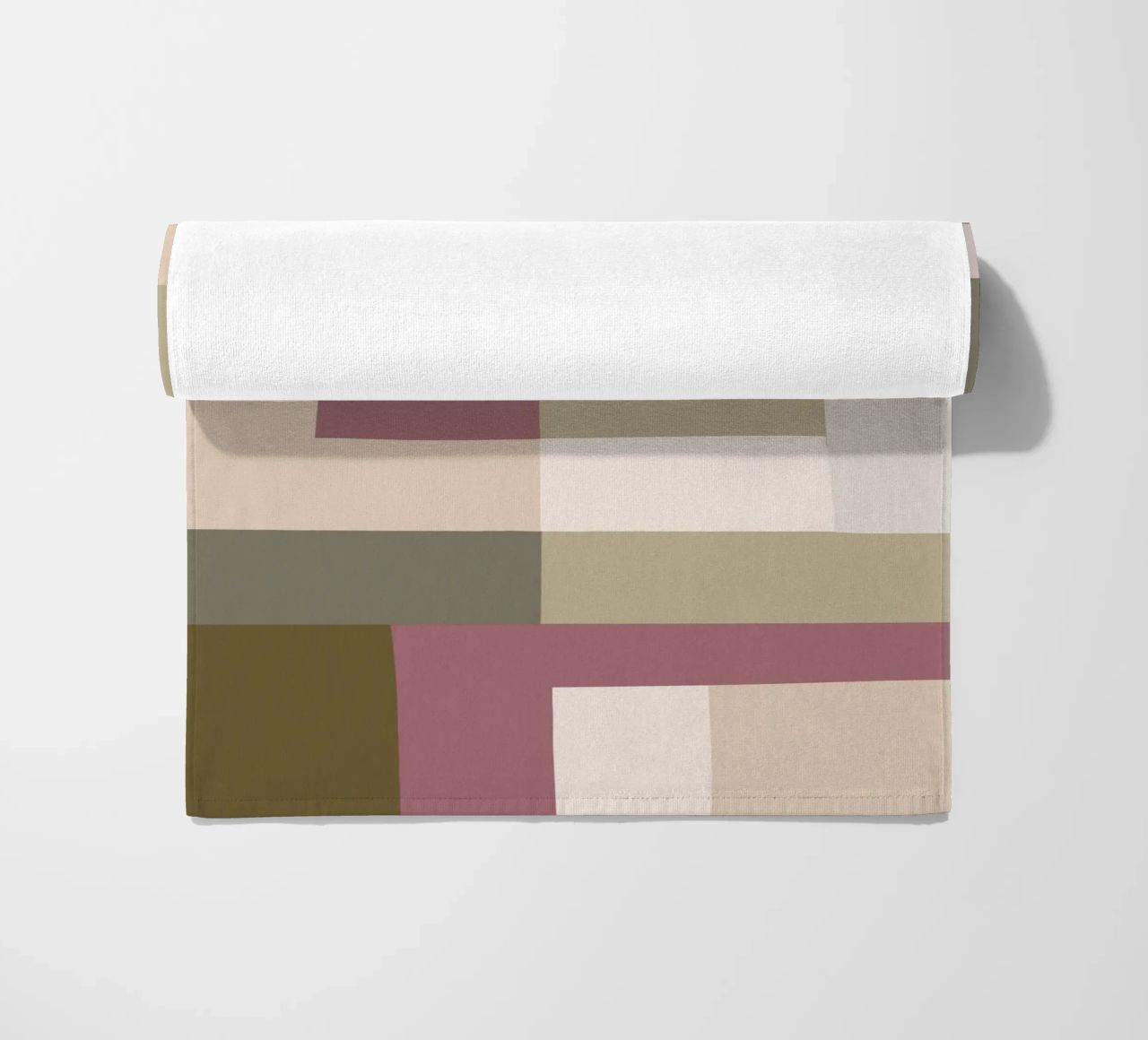 Mosaic | Color Blocking | Olive & Mauve telo mare da sabidussi