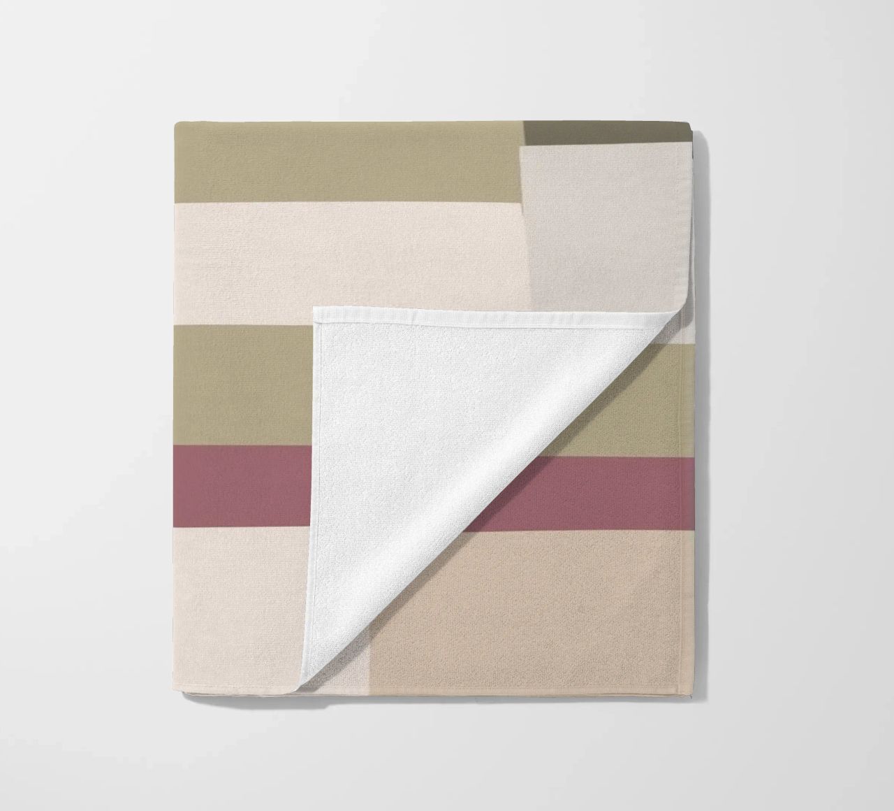 Mosaic | Color Blocking | Olive & Mauve telo mare da sabidussi