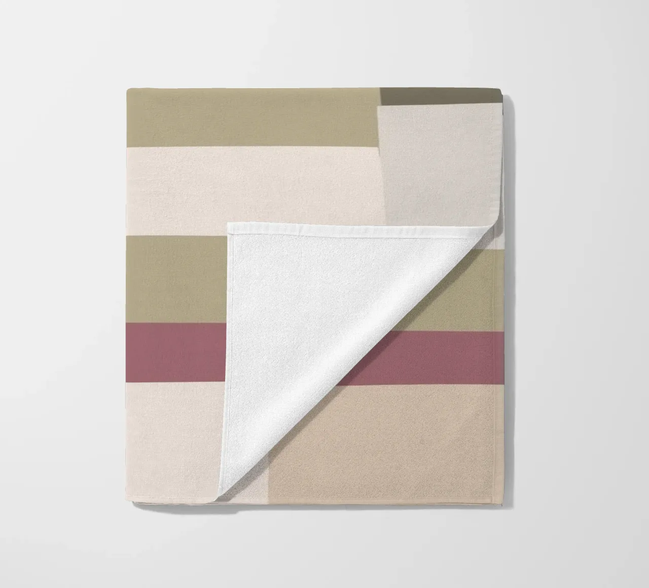 Mosaic | Color Blocking | Olive & Mauve telo mare da sabidussi