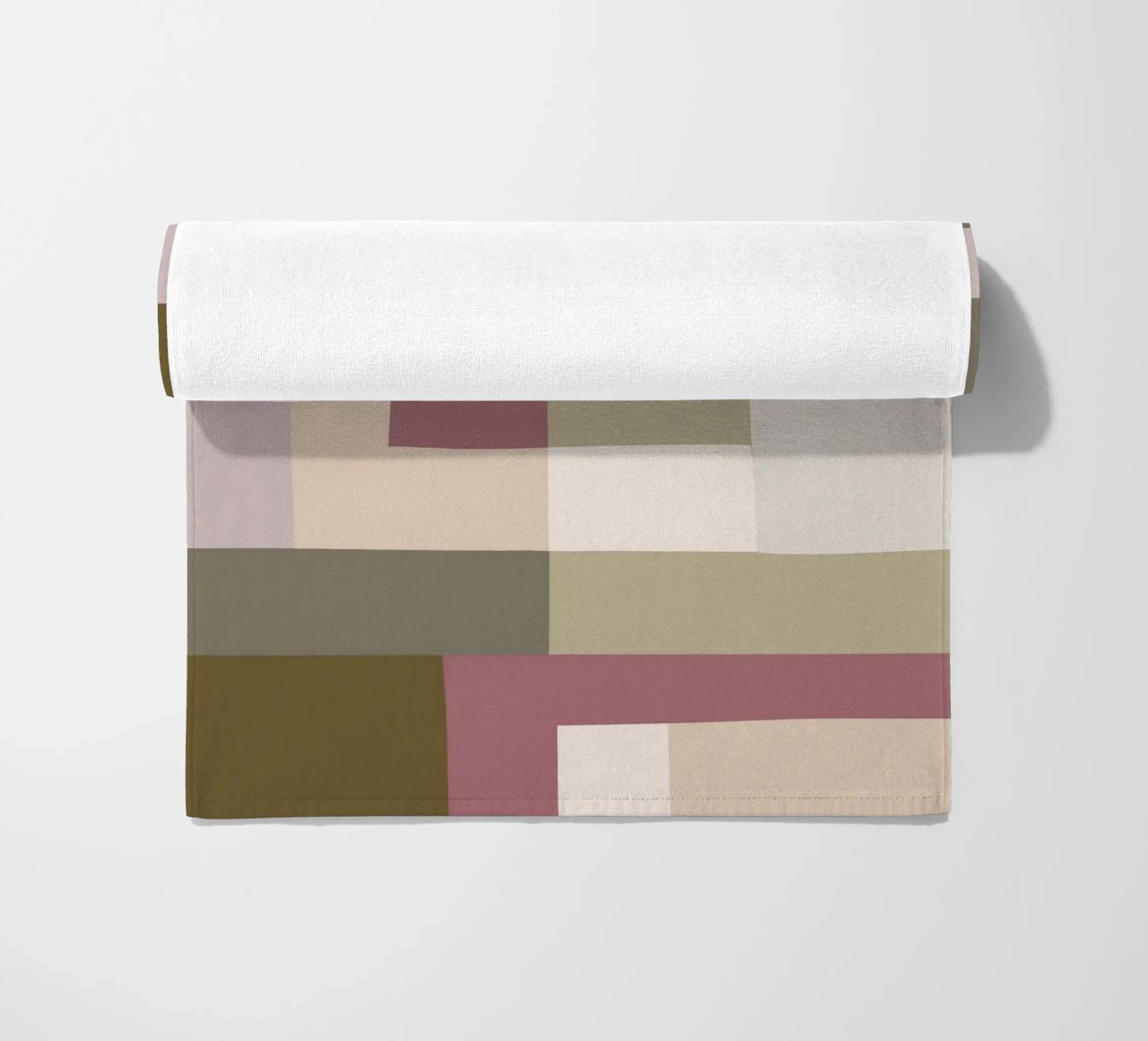 Mosaic | Color Blocking | Olive & Mauve telo mare da sabidussi